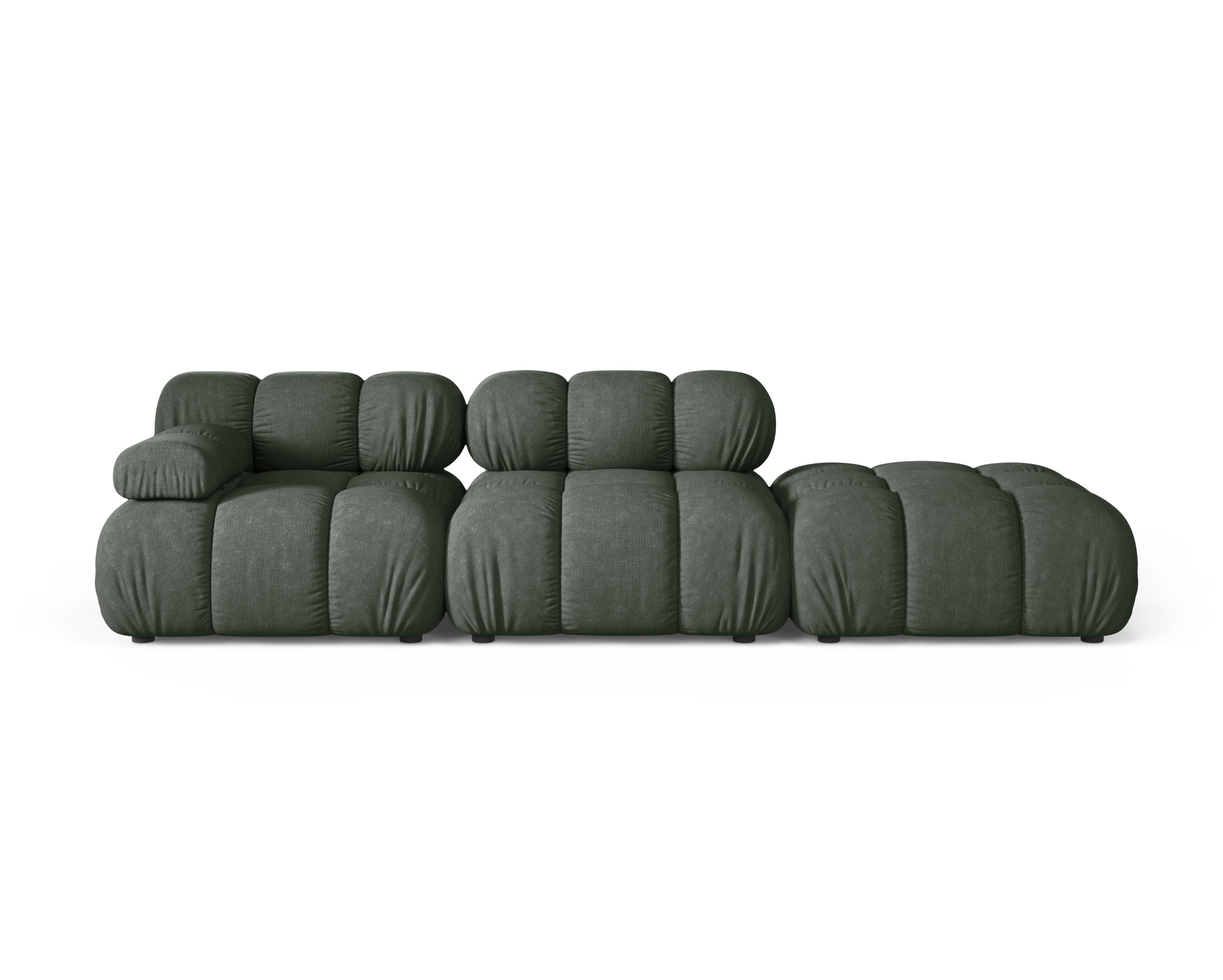 Sofa modułowa otwarta prawostronna BELLIS ciemnozielony