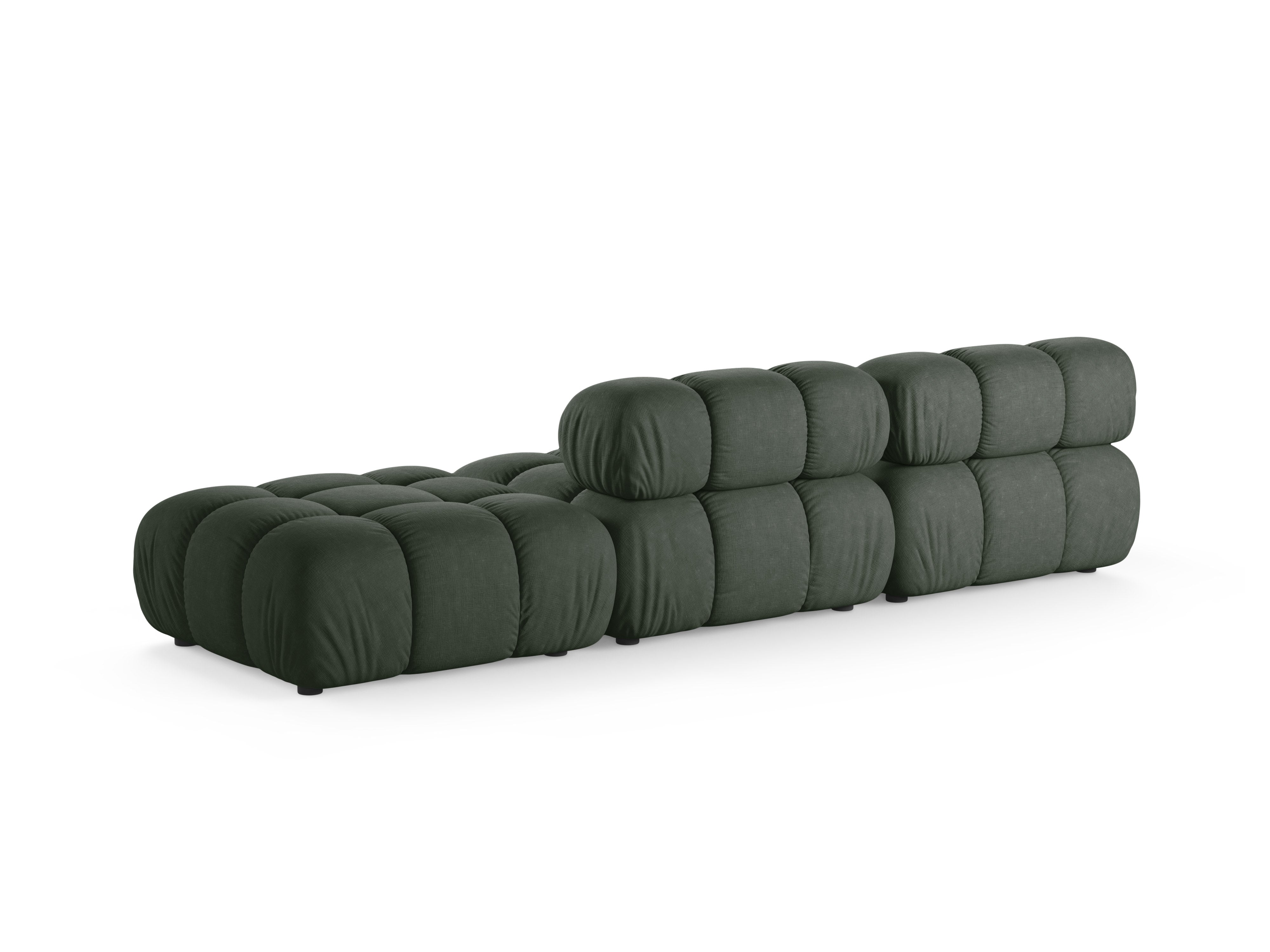 Sofa modułowa otwarta prawostronna BELLIS ciemnozielony
