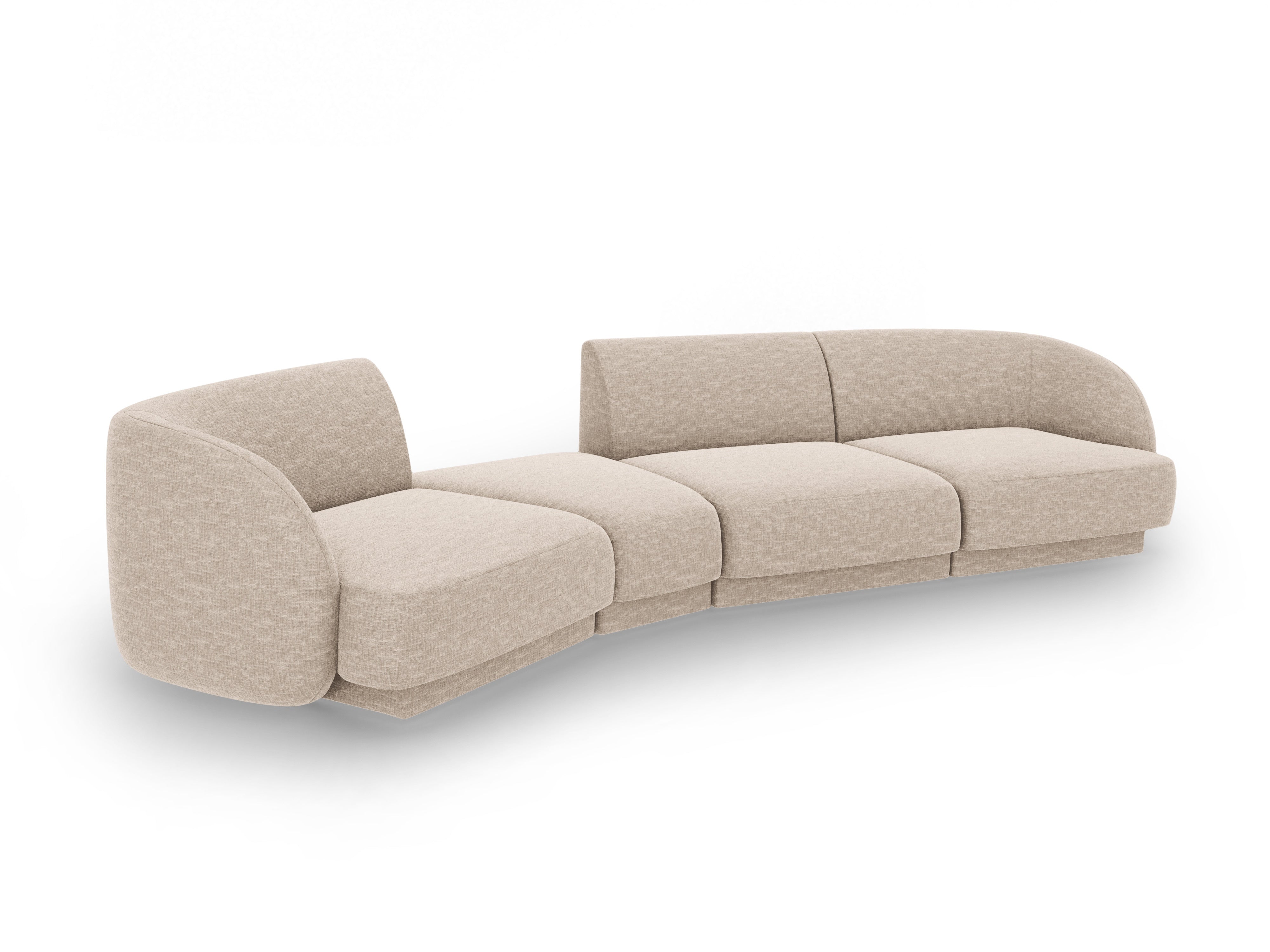 Sofa modułowa lewostronna 6-osobowa MILEY beżowy szenil