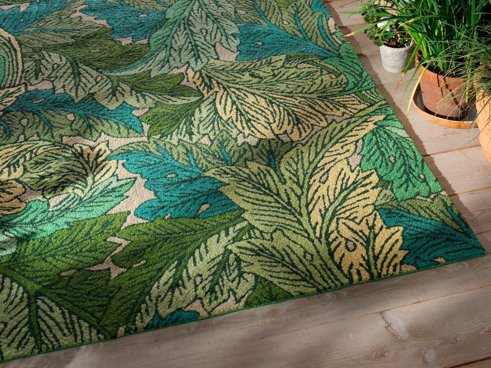 Outdoor-Teppich ACANTHUS NETTLE SKY BLUE grün 