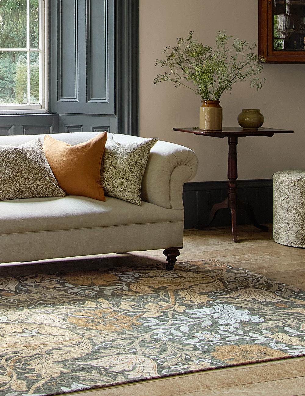 Dywan COMPTON TRELLIS zielony z brązowym