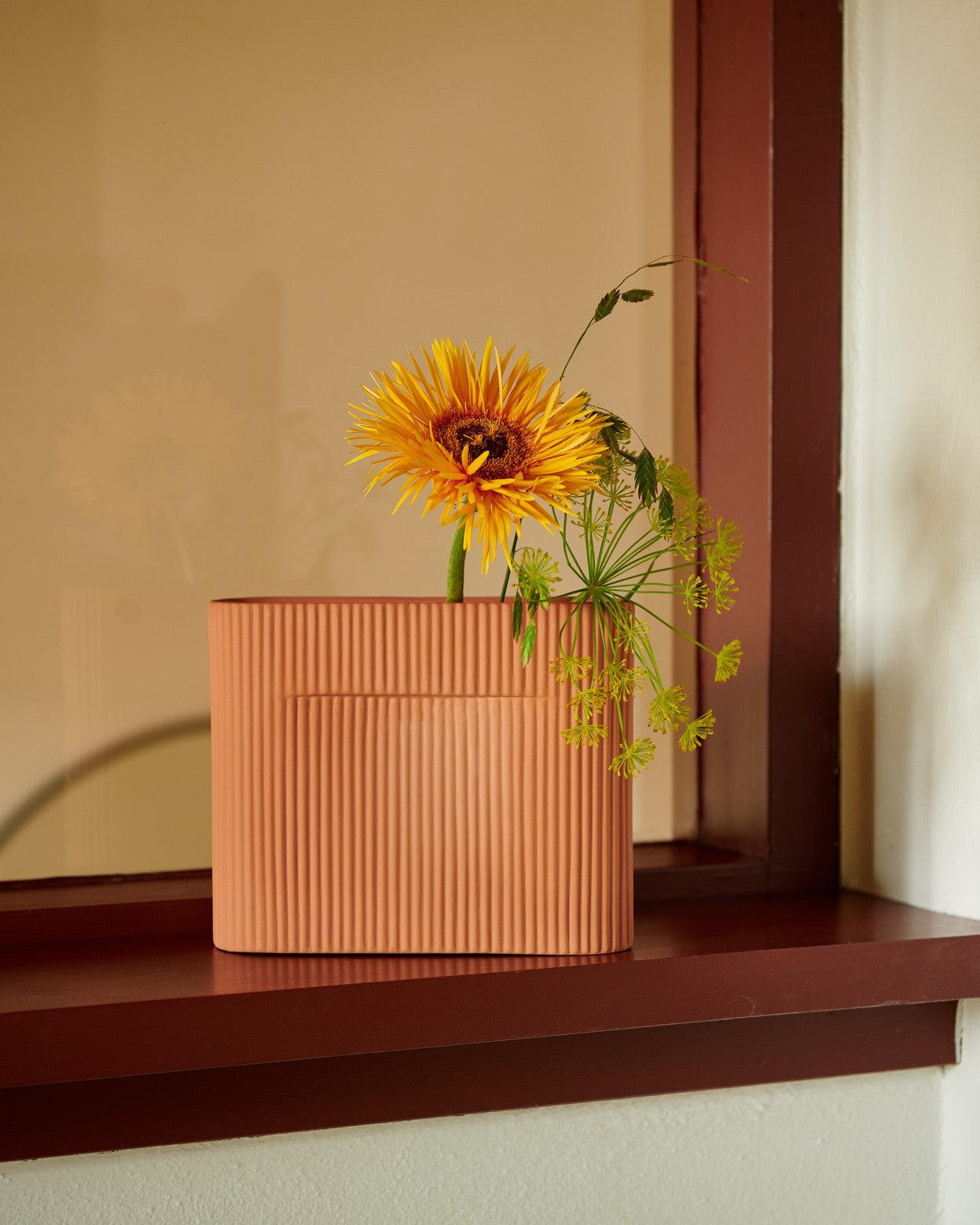 Vase RIDGE Terrakotta
