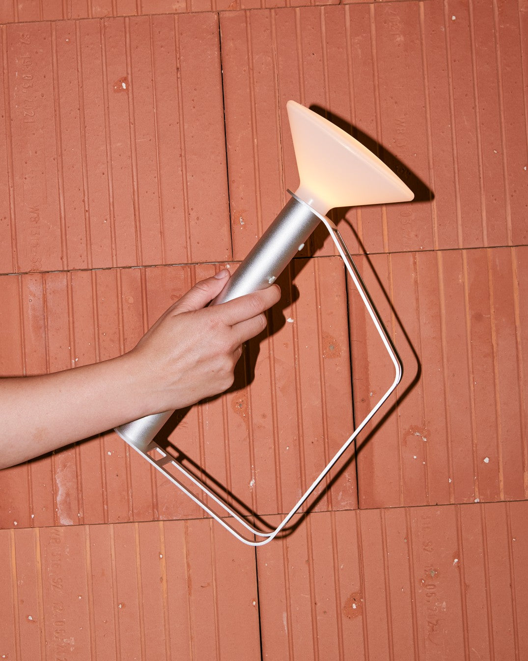 Tragbare Außenlampe PITON silber
