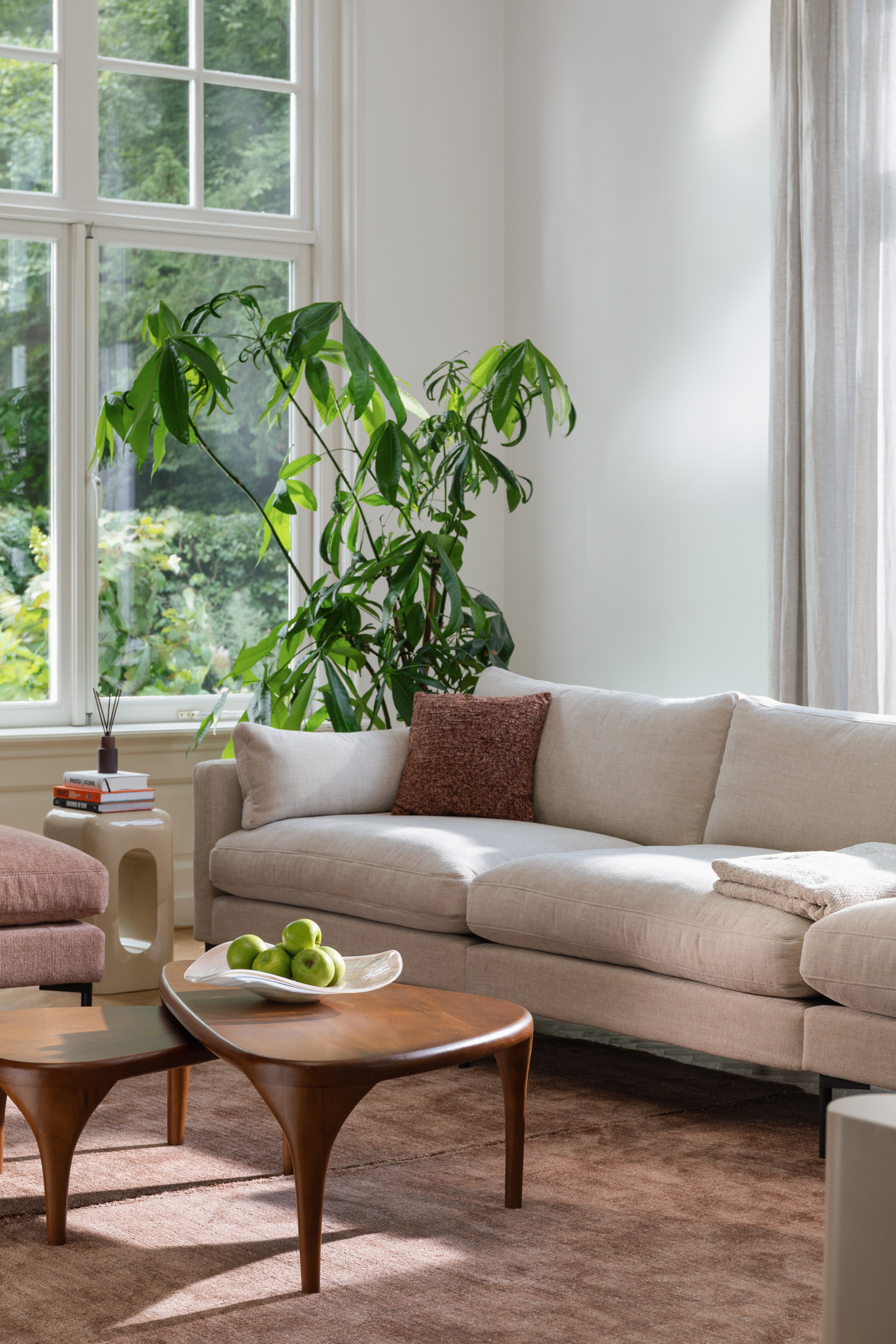 Misa szklana MARIA biały z różowym