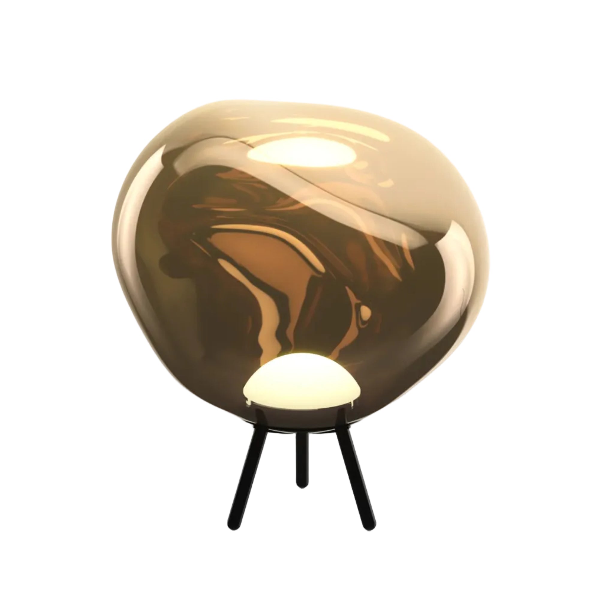 Lampa przenośna LARGE MELT brązowy