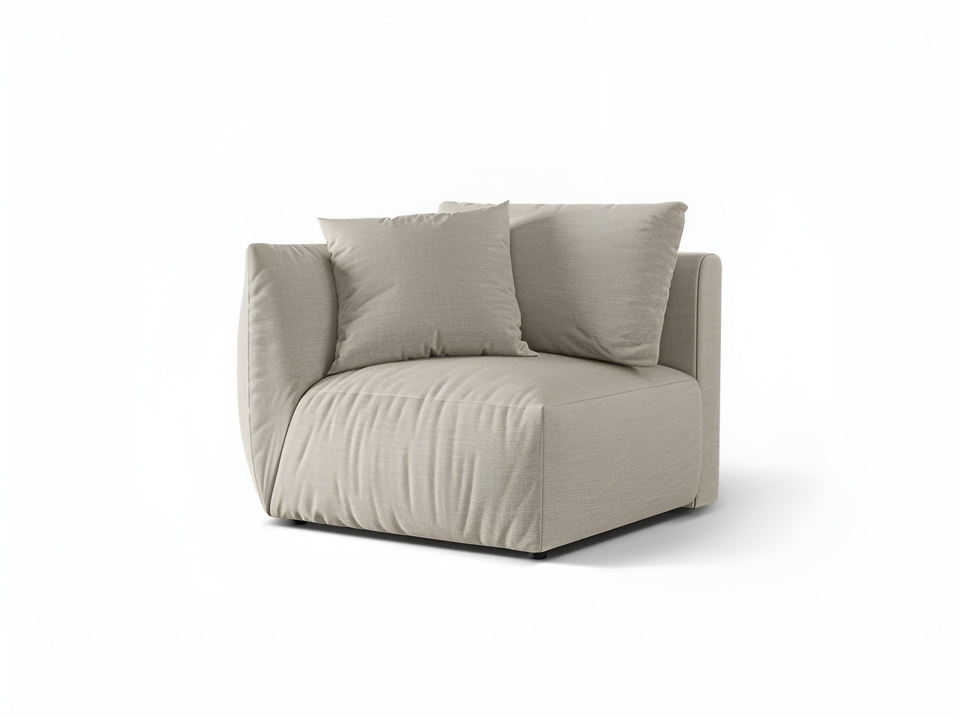 CHRIS Modular Sofa - Left Element Cream Chenille