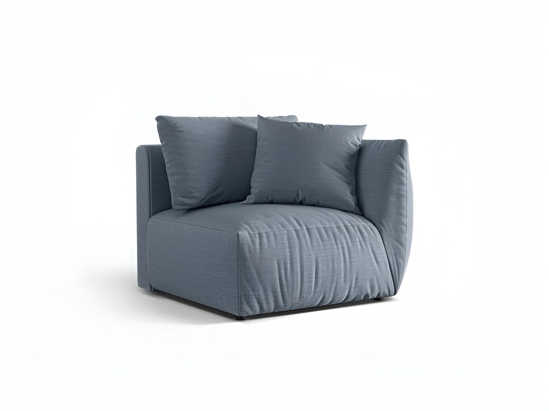 Sofa modułowa CHRIS - element prawostronny jasnoniebieski szenil