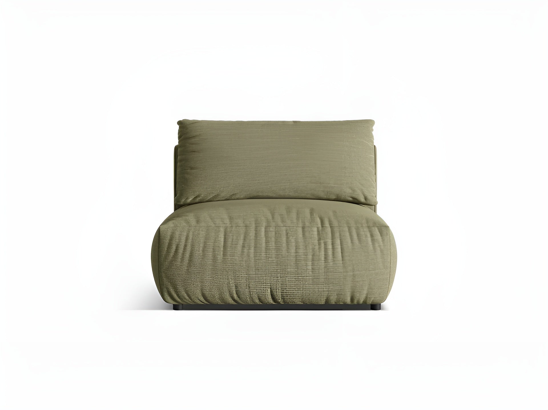 CHRIS Modular Sofa - Wide Central Element Green Chenille
