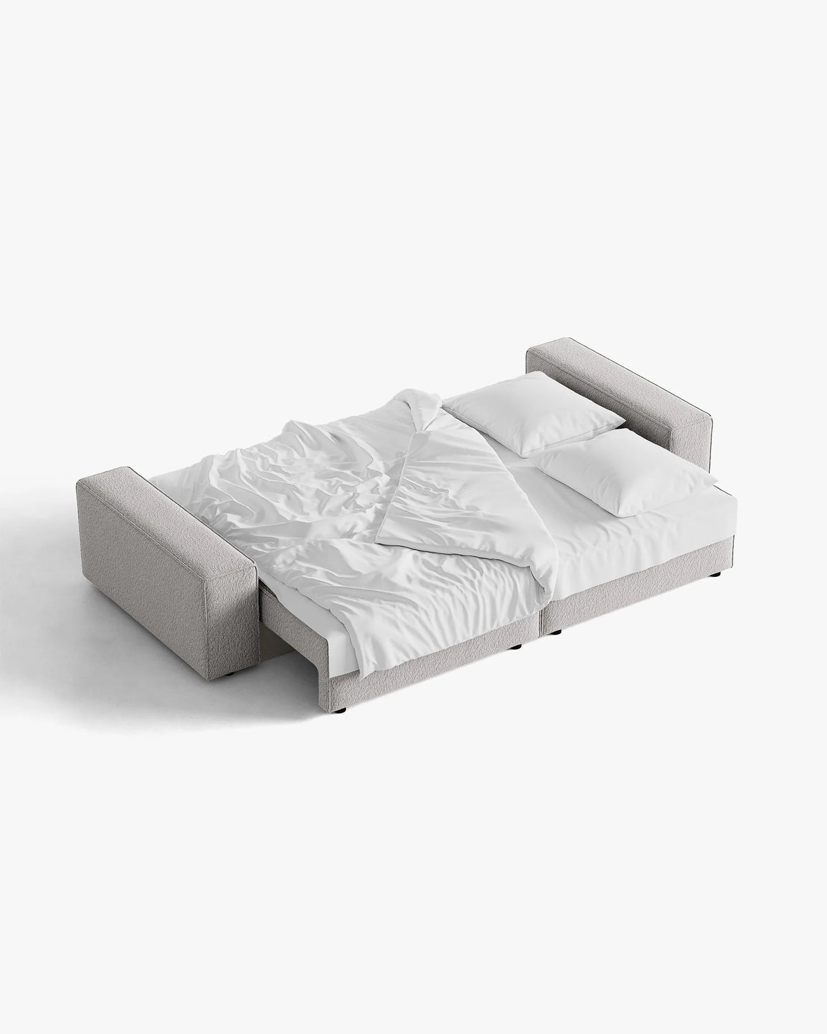 Sofa 3-osobowa z funkcją spania JODIE szary boucle