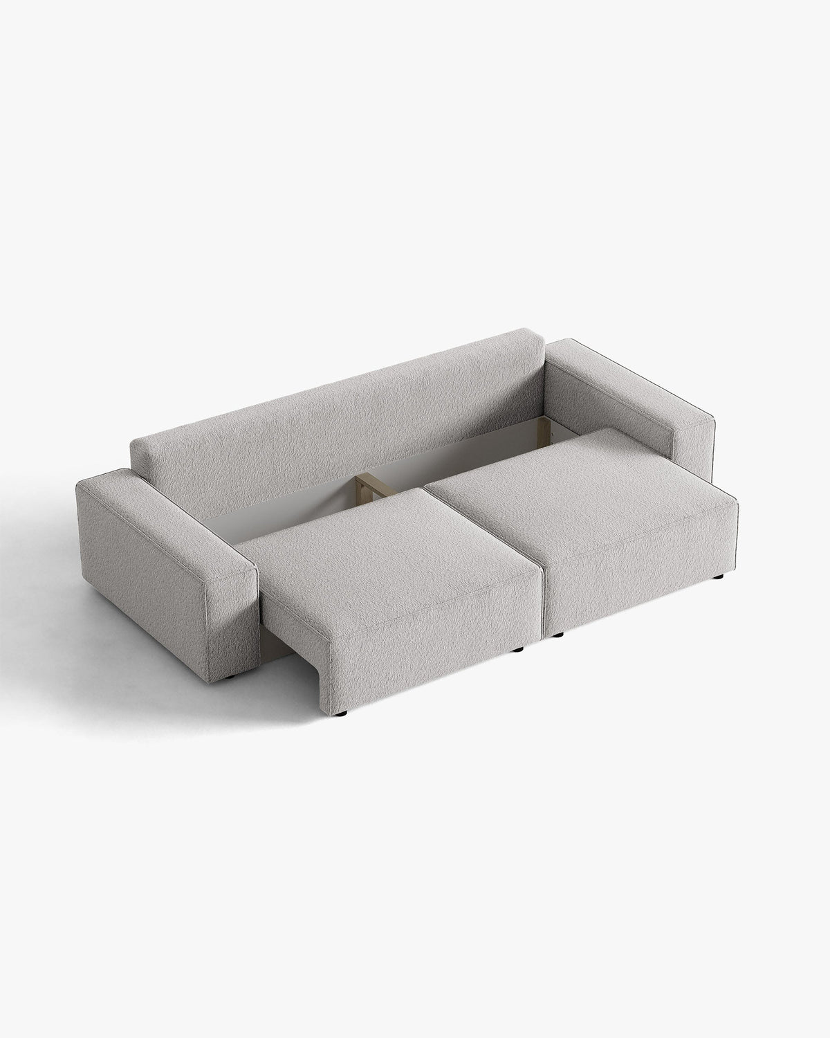 Sofa 3-osobowa z funkcją spania JODIE szary boucle