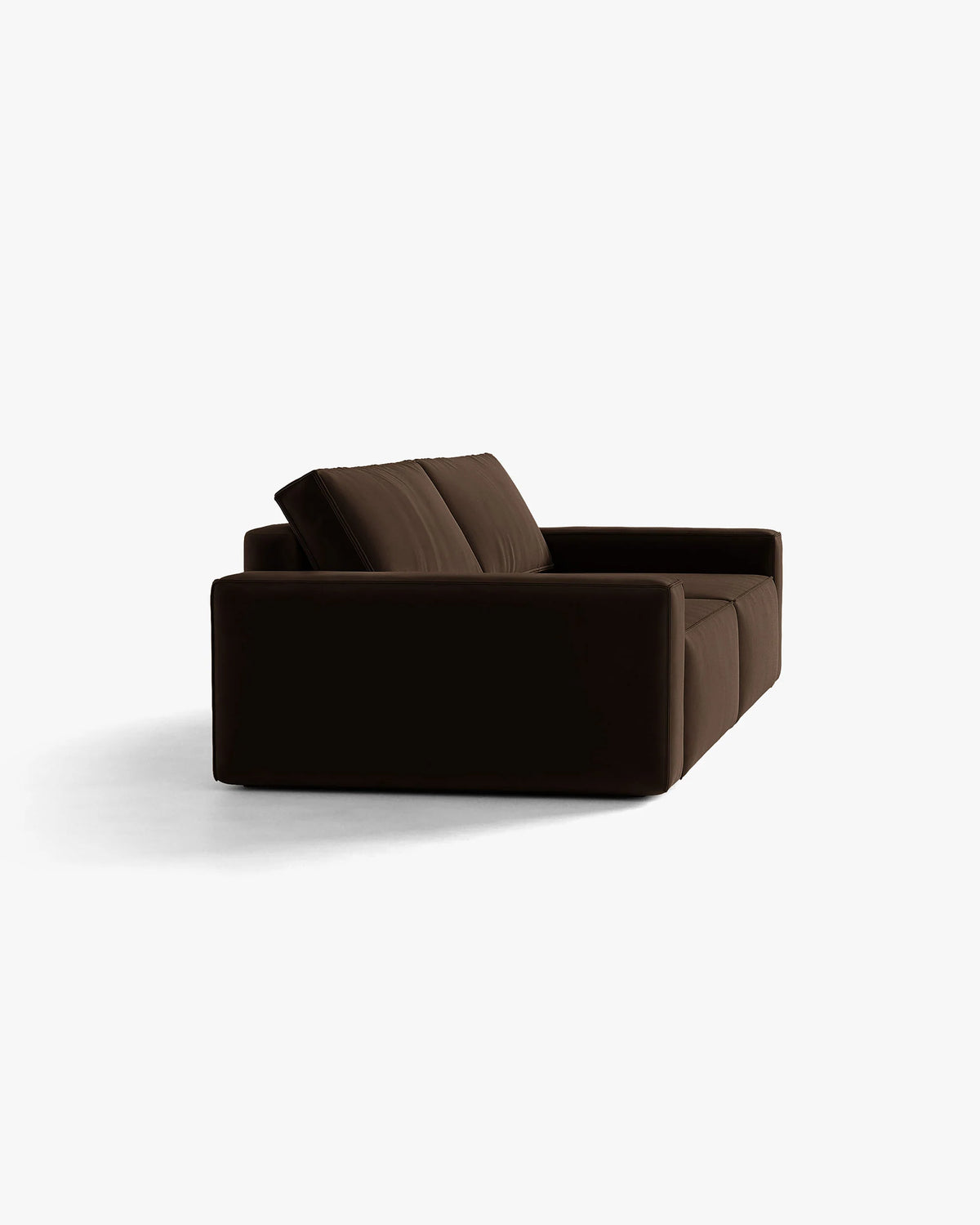 Sofa aksamitna 3-osobowa z funkcją spania JODIE czekoladowy