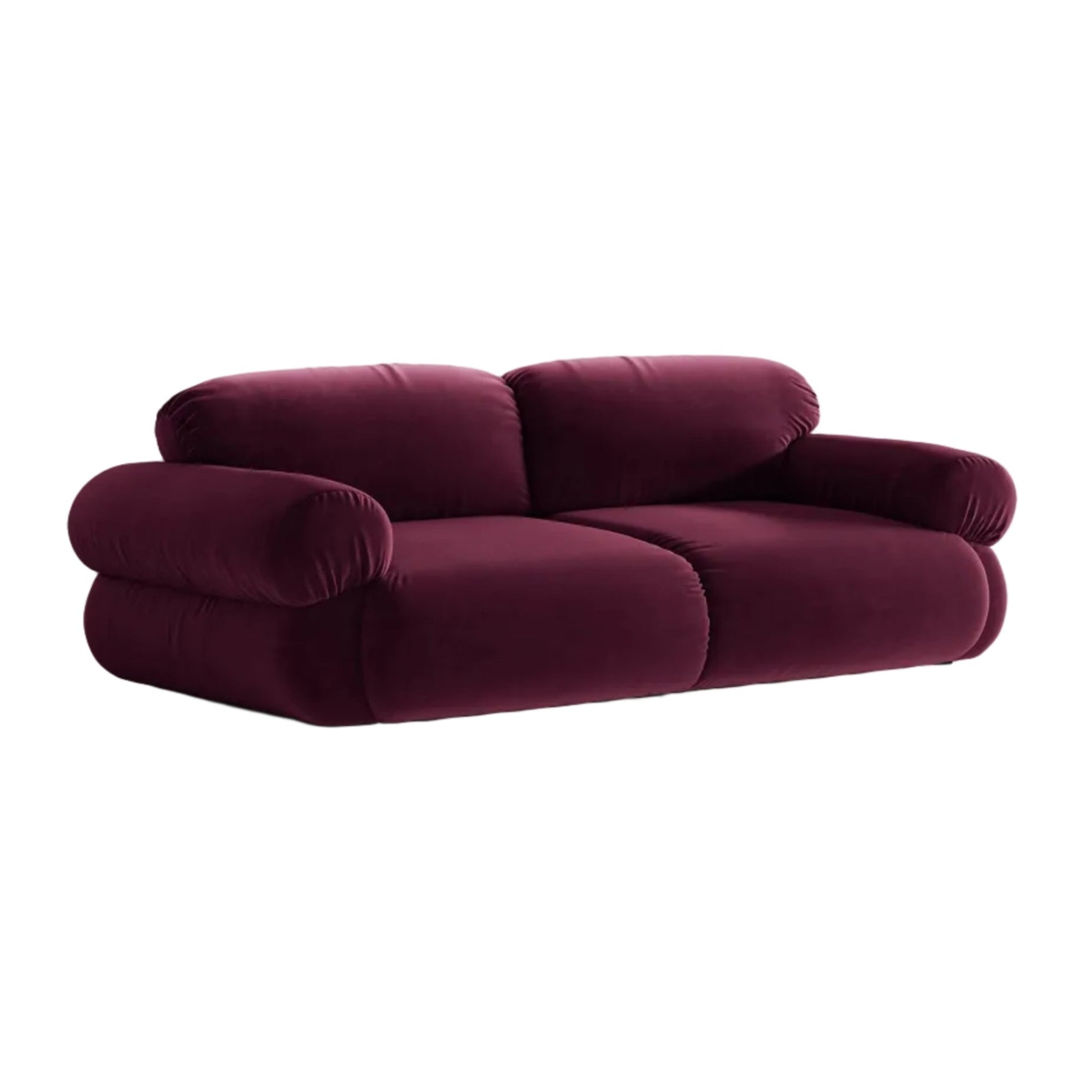 Sofa 3-osobowa aksamitna OPHELIA burgundowy