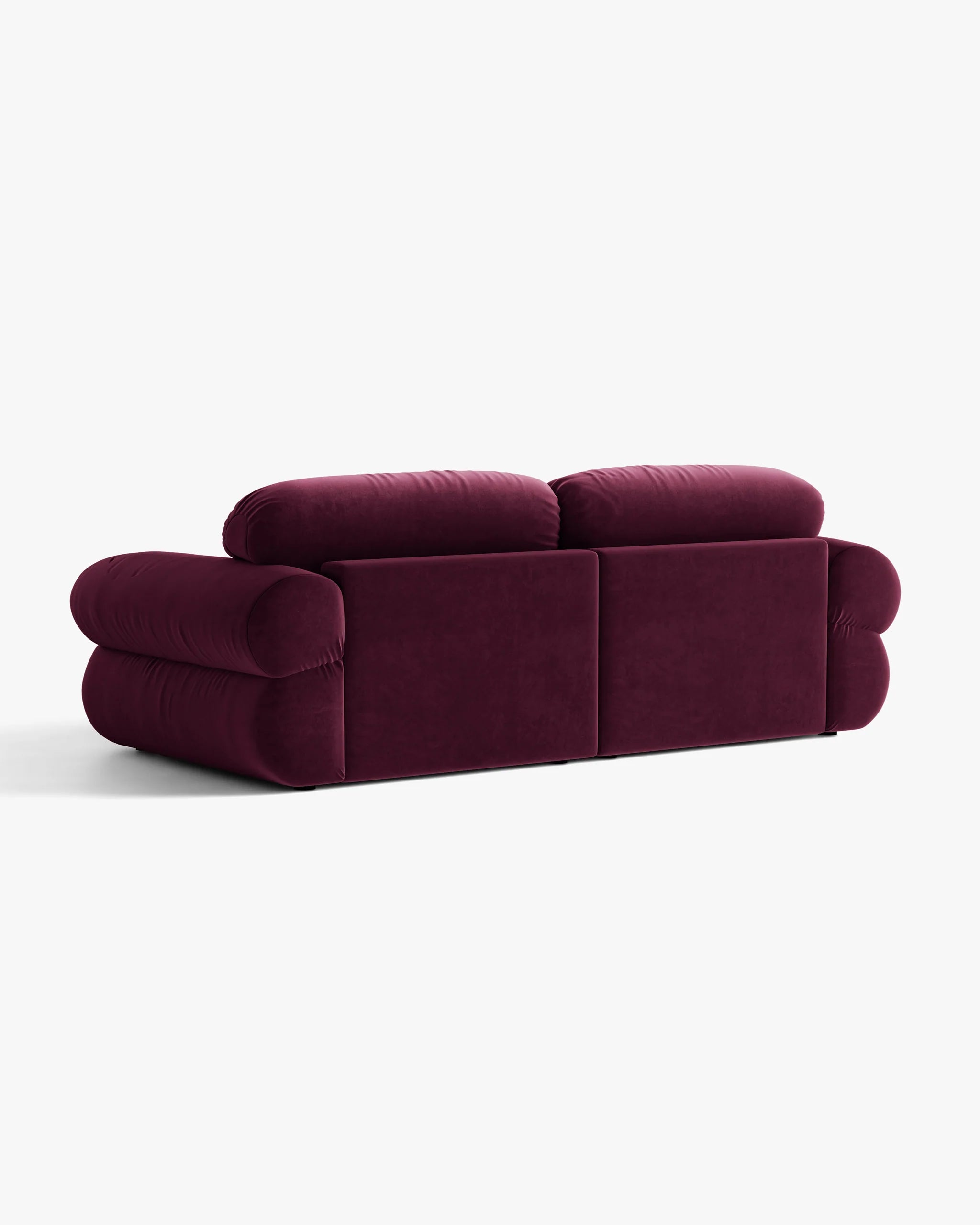 Sofa 3-osobowa aksamitna OPHELIA burgundowy