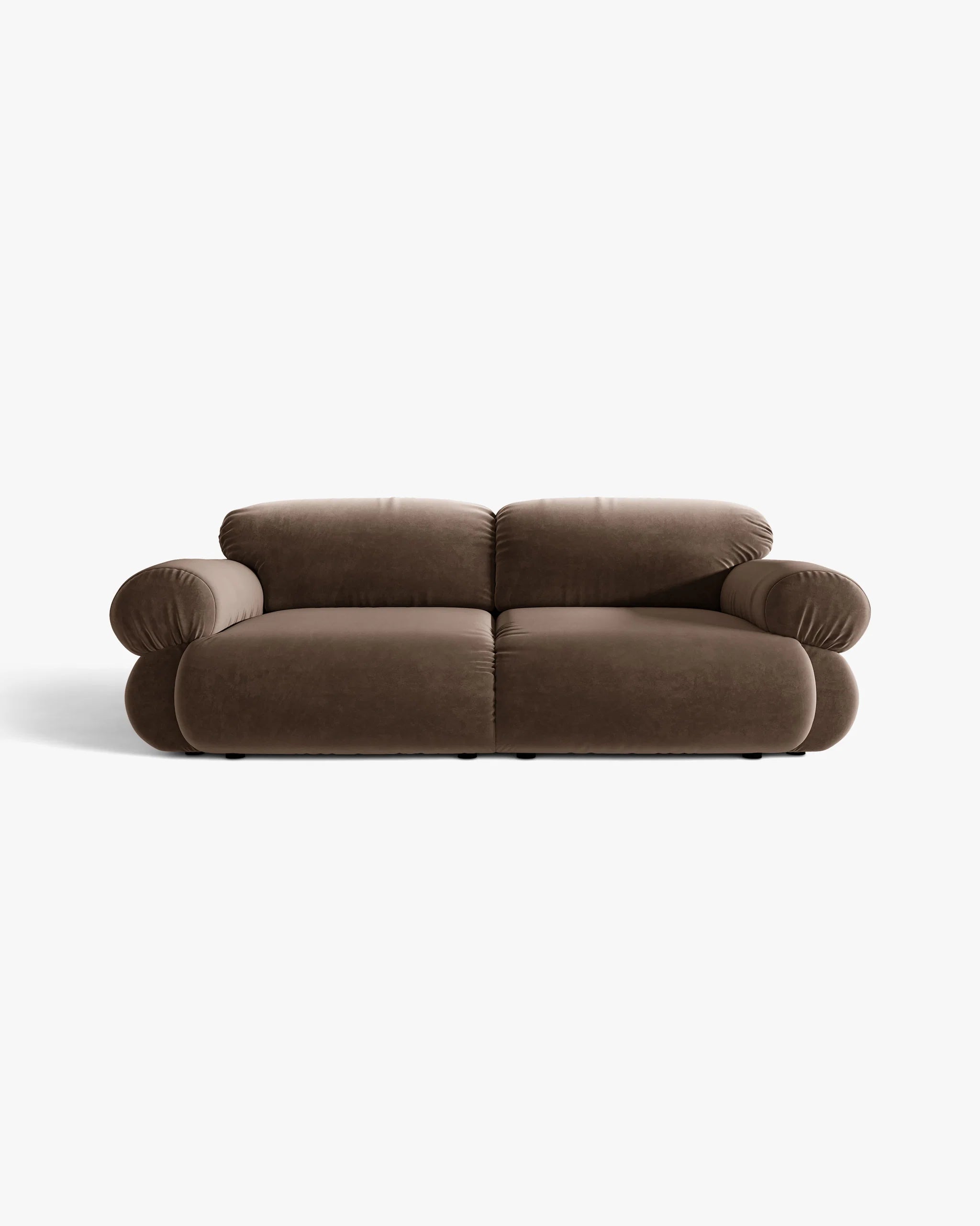 Sofa 3-osobowa aksamitna OPHELIA czekoladowy