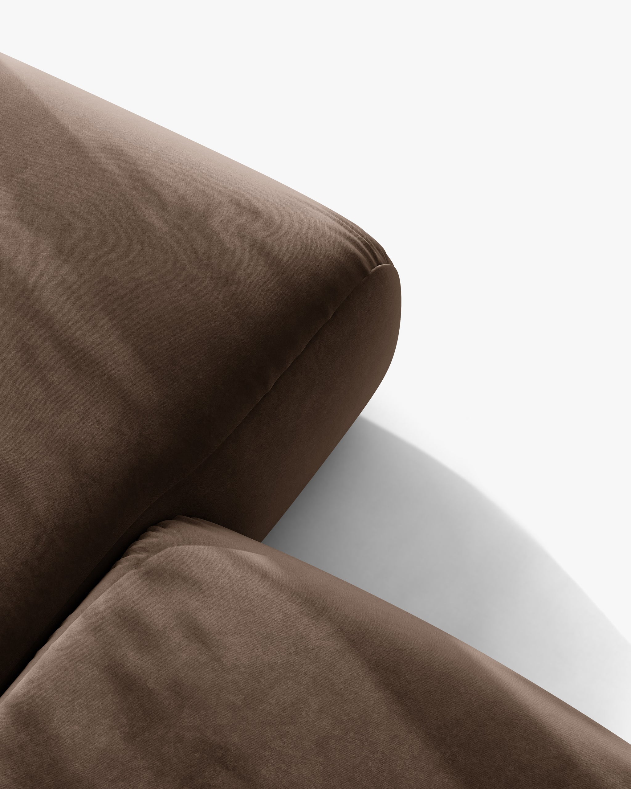 Sofa 3-osobowa aksamitna OPHELIA czekoladowy