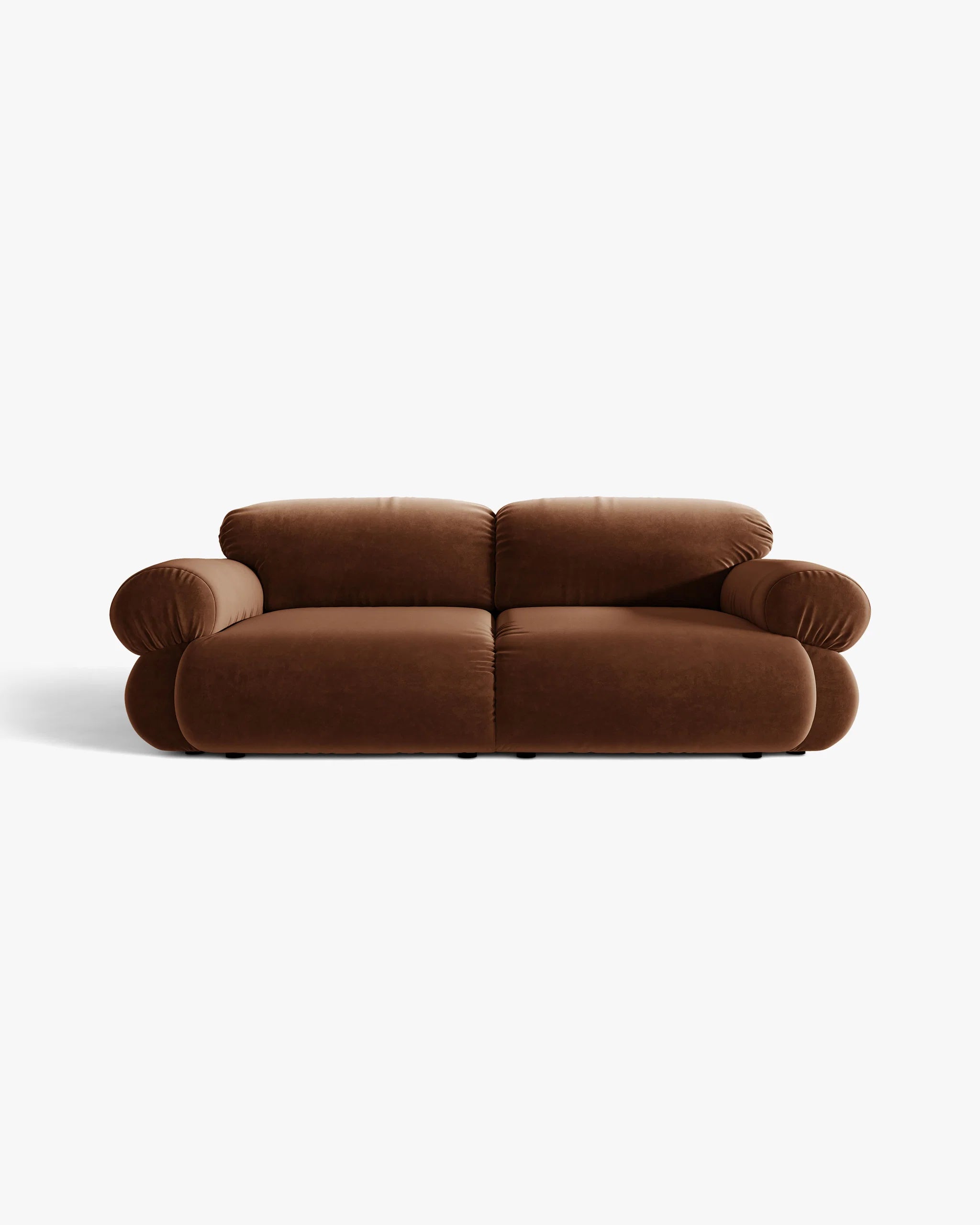 Sofa 3-osobowa aksamitna OPHELIA brązowy