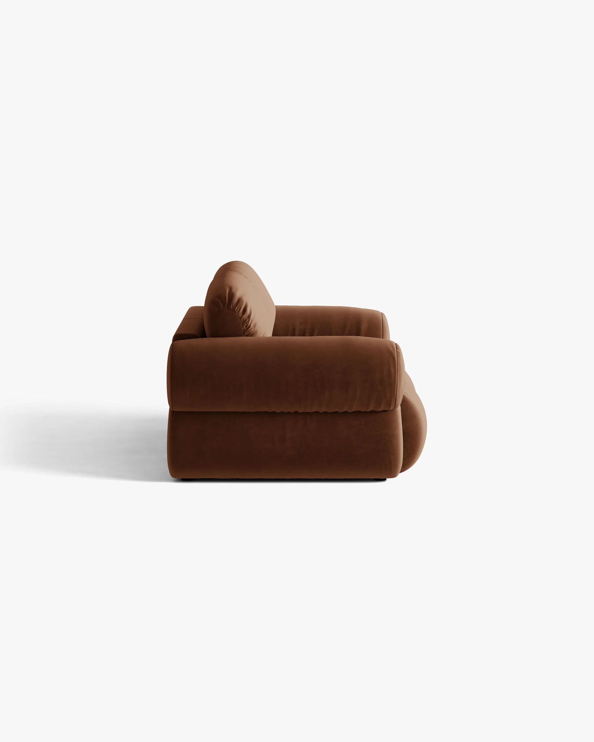Sofa 3-osobowa aksamitna OPHELIA brązowy