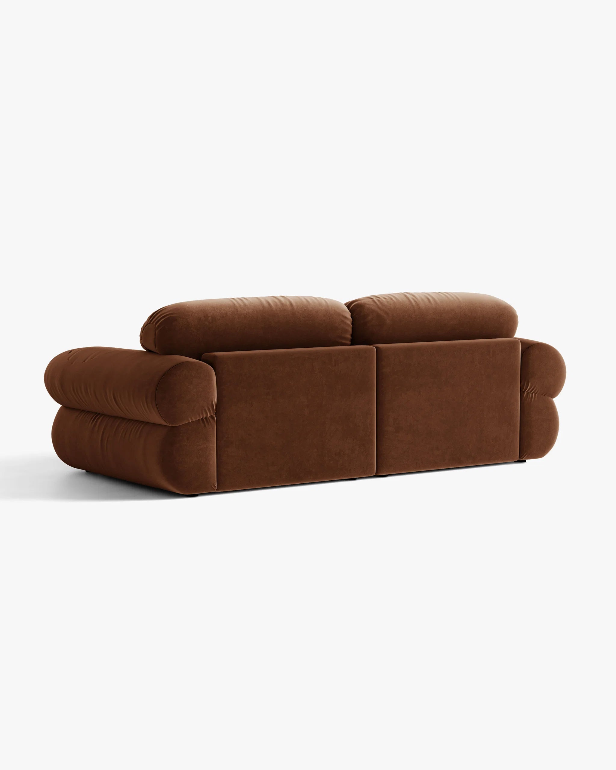 Sofa 3-osobowa aksamitna OPHELIA brązowy