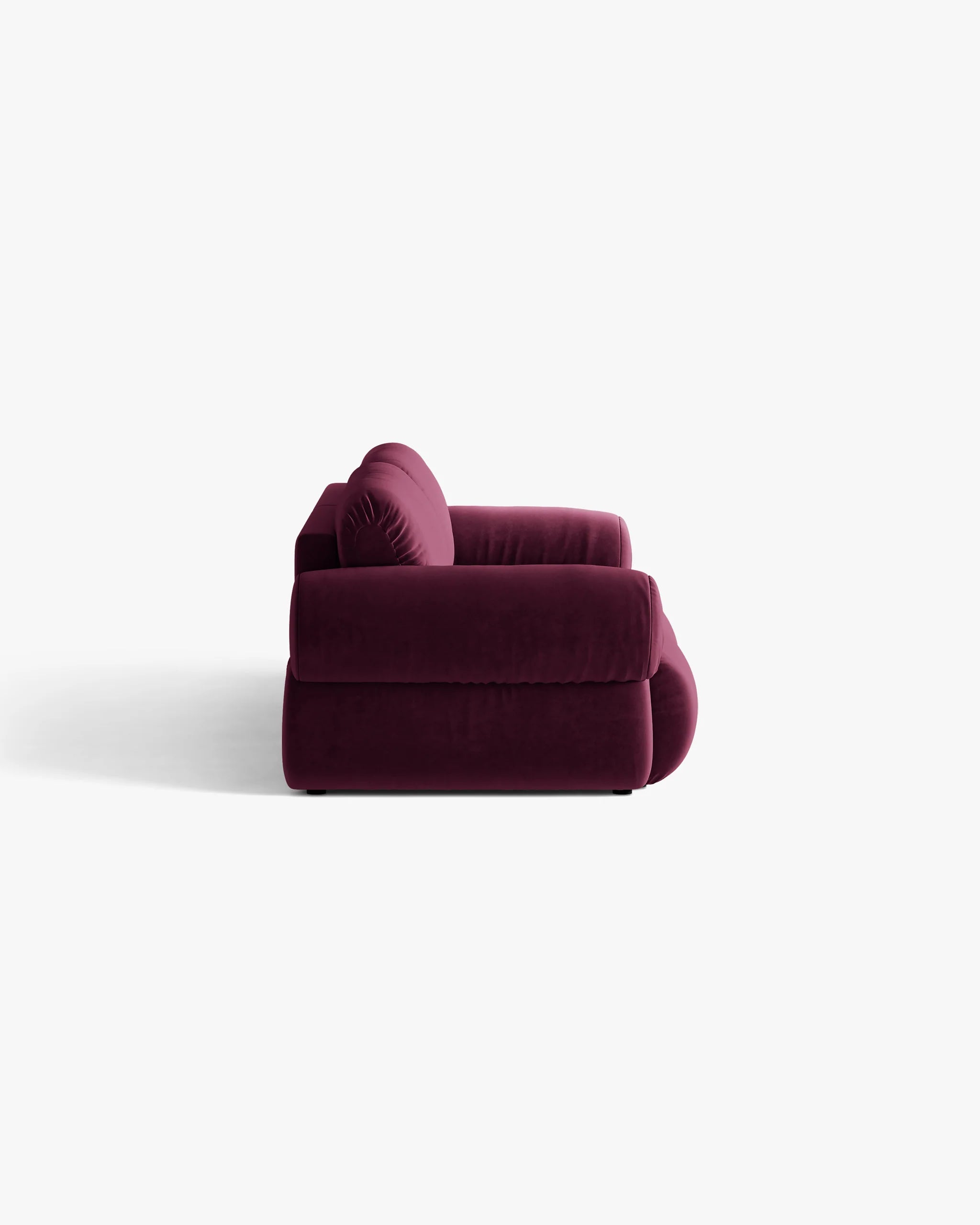 Sofa 4-osobowa aksamitna OPHELIA burgundowy