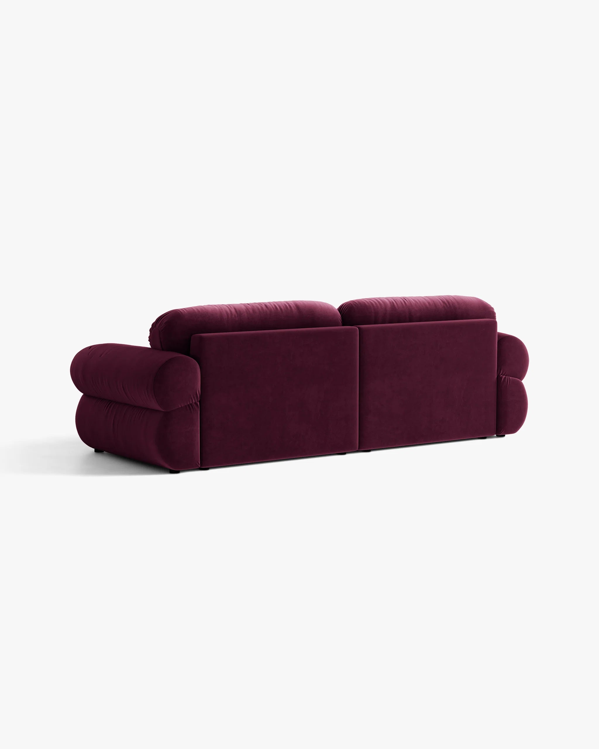 Sofa 4-osobowa aksamitna OPHELIA burgundowy