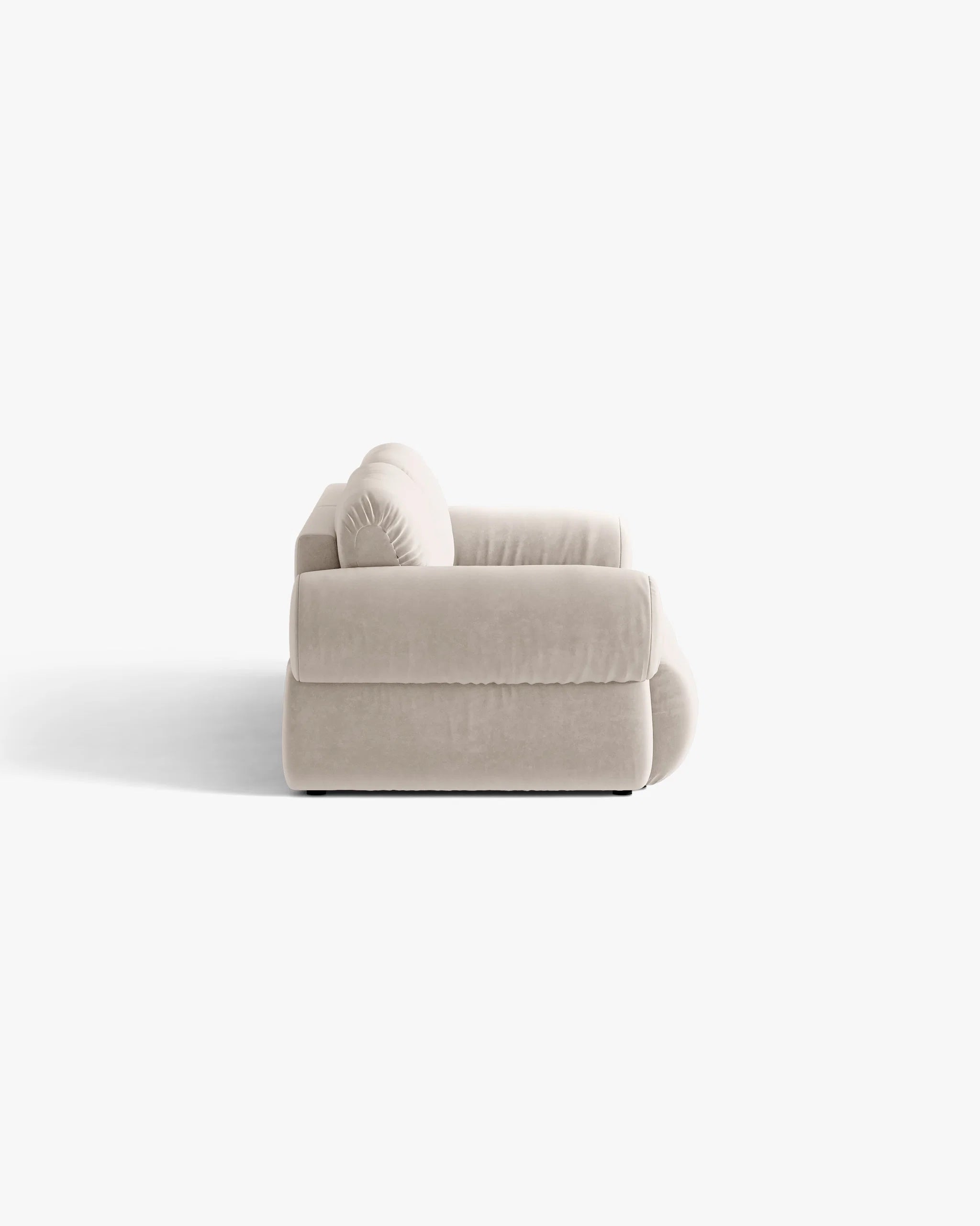 Sofa 4-osobowa aksamitna OPHELIA beżowy