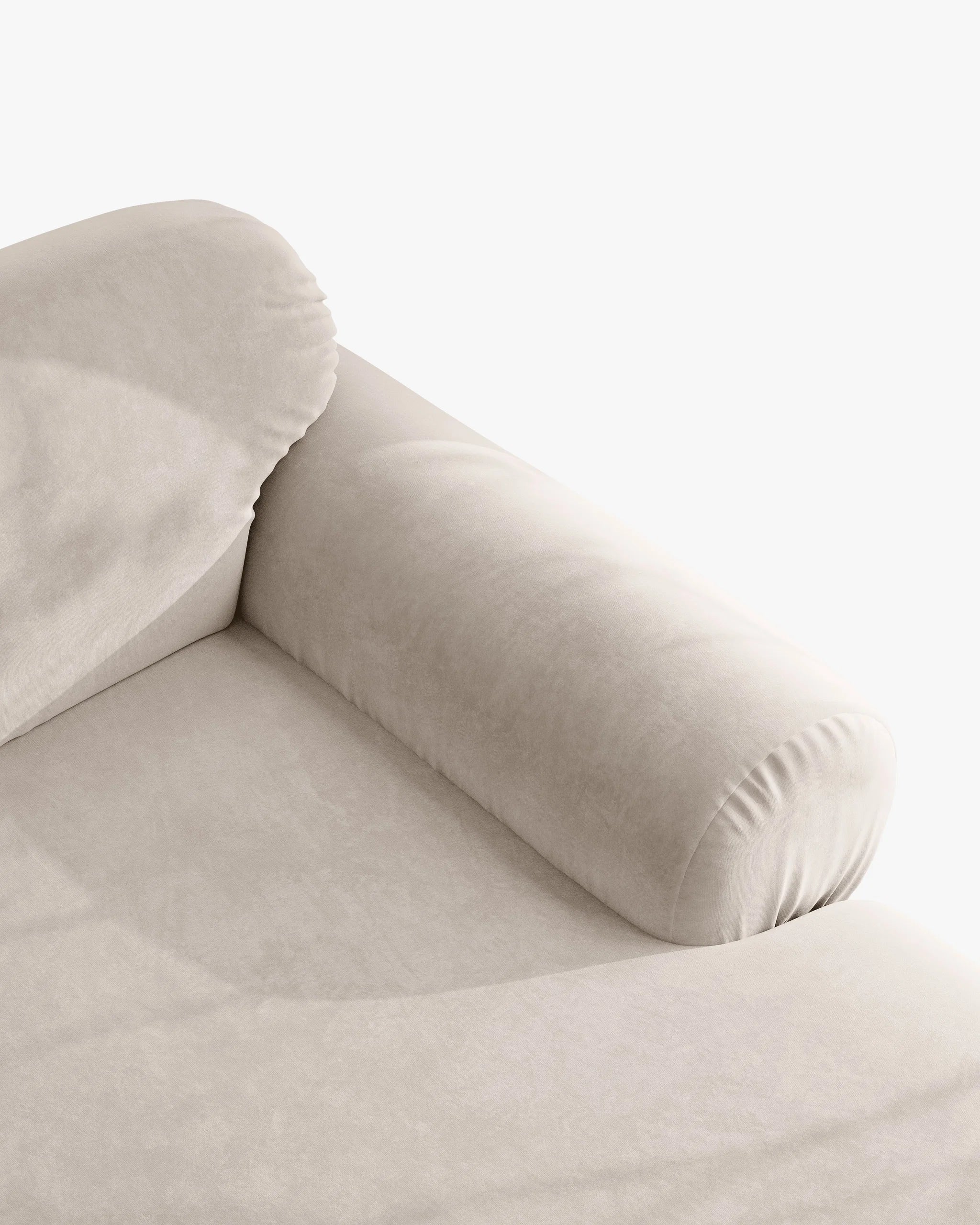 Sofa 4-osobowa aksamitna OPHELIA beżowy