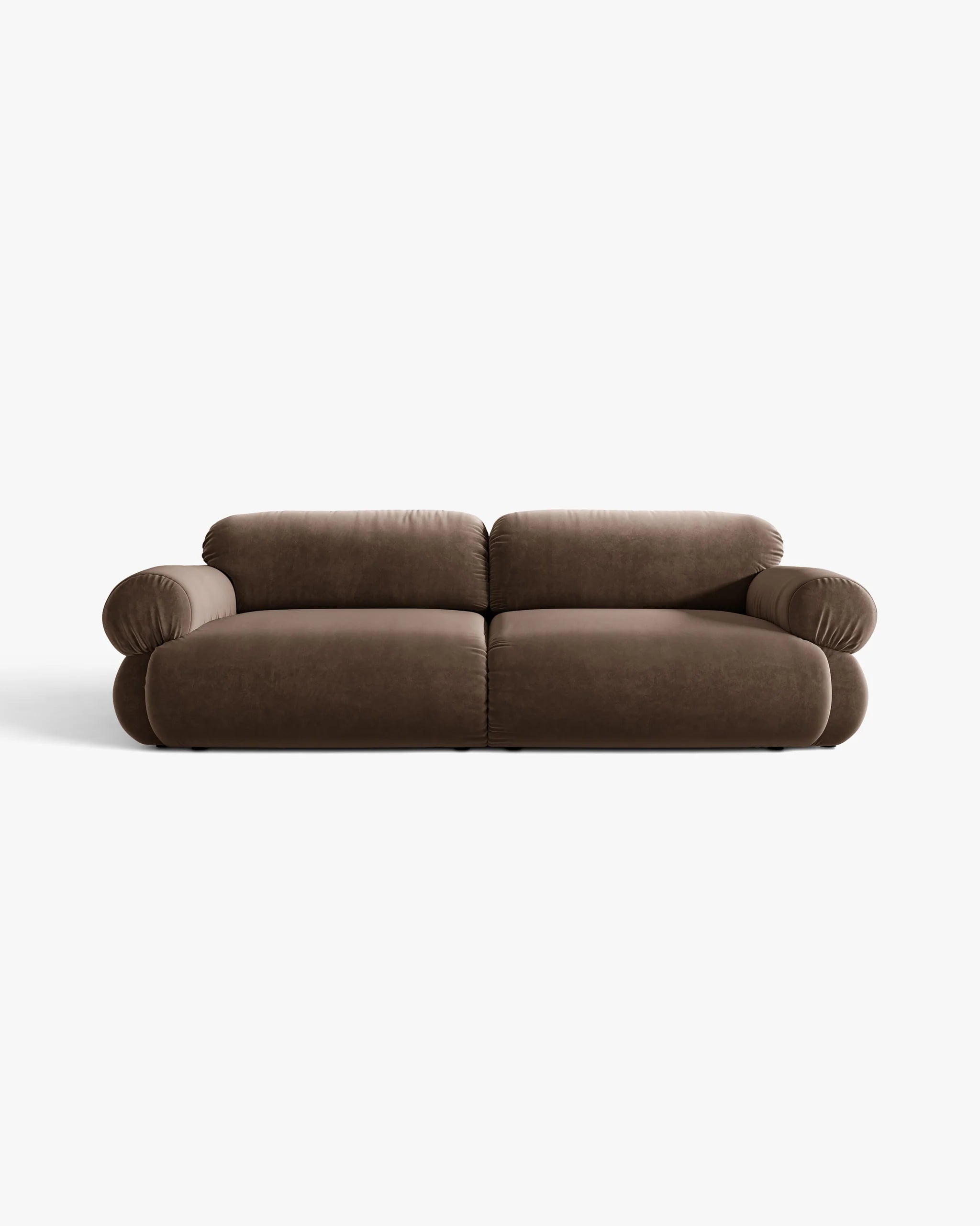 Sofa 4-osobowa aksamitna OPHELIA czekoladowy