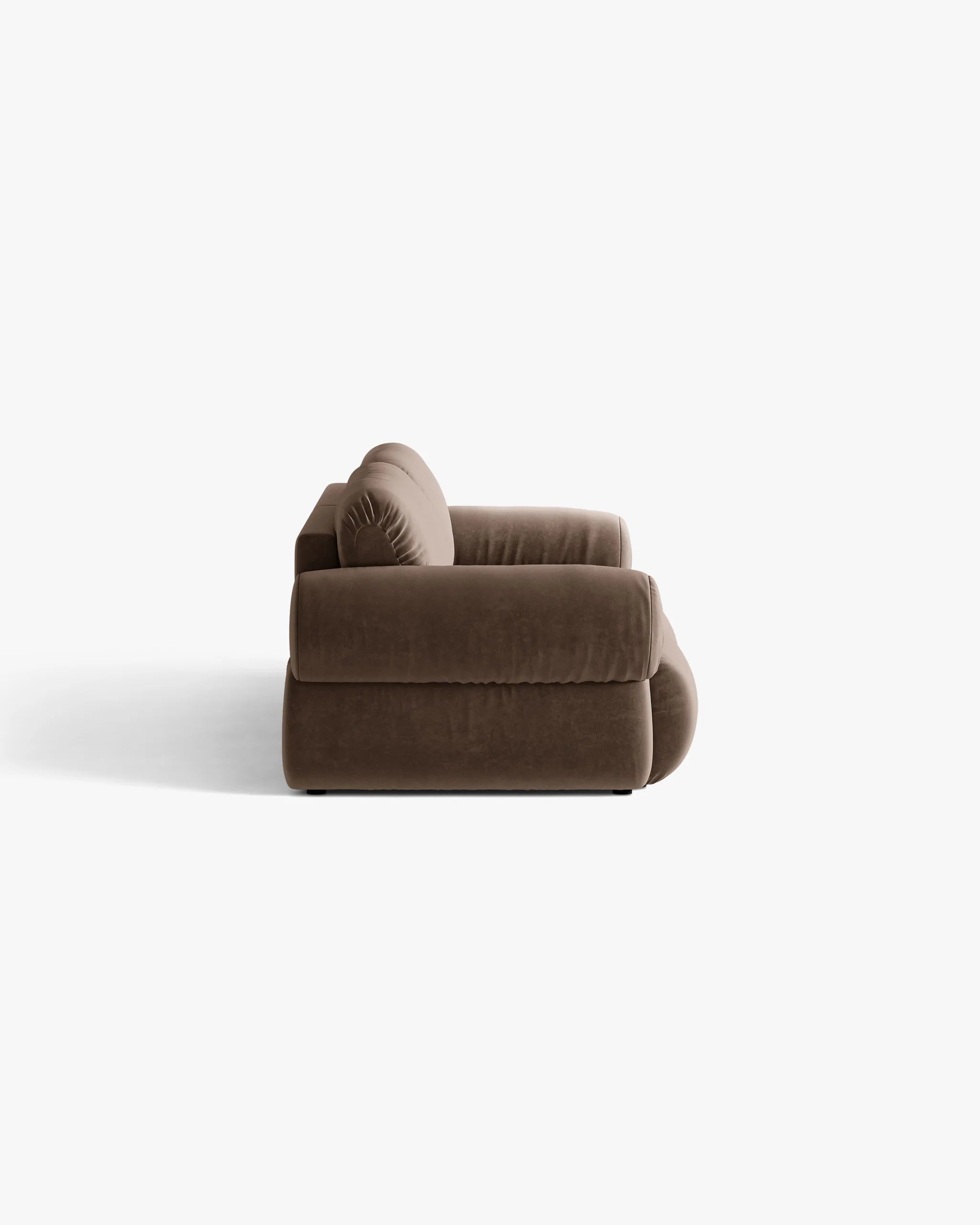 Sofa 4-osobowa aksamitna OPHELIA czekoladowy