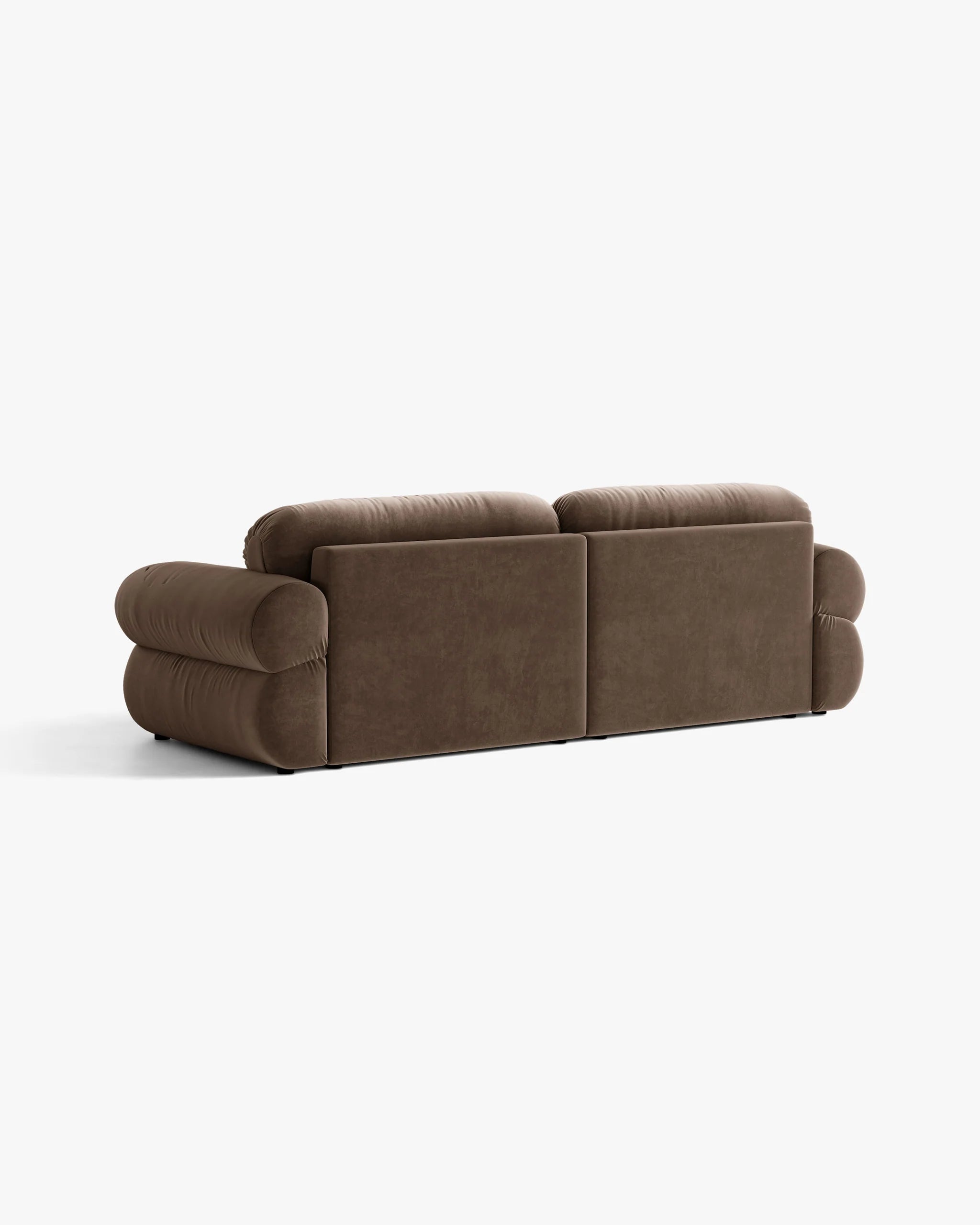 Sofa 4-osobowa aksamitna OPHELIA czekoladowy