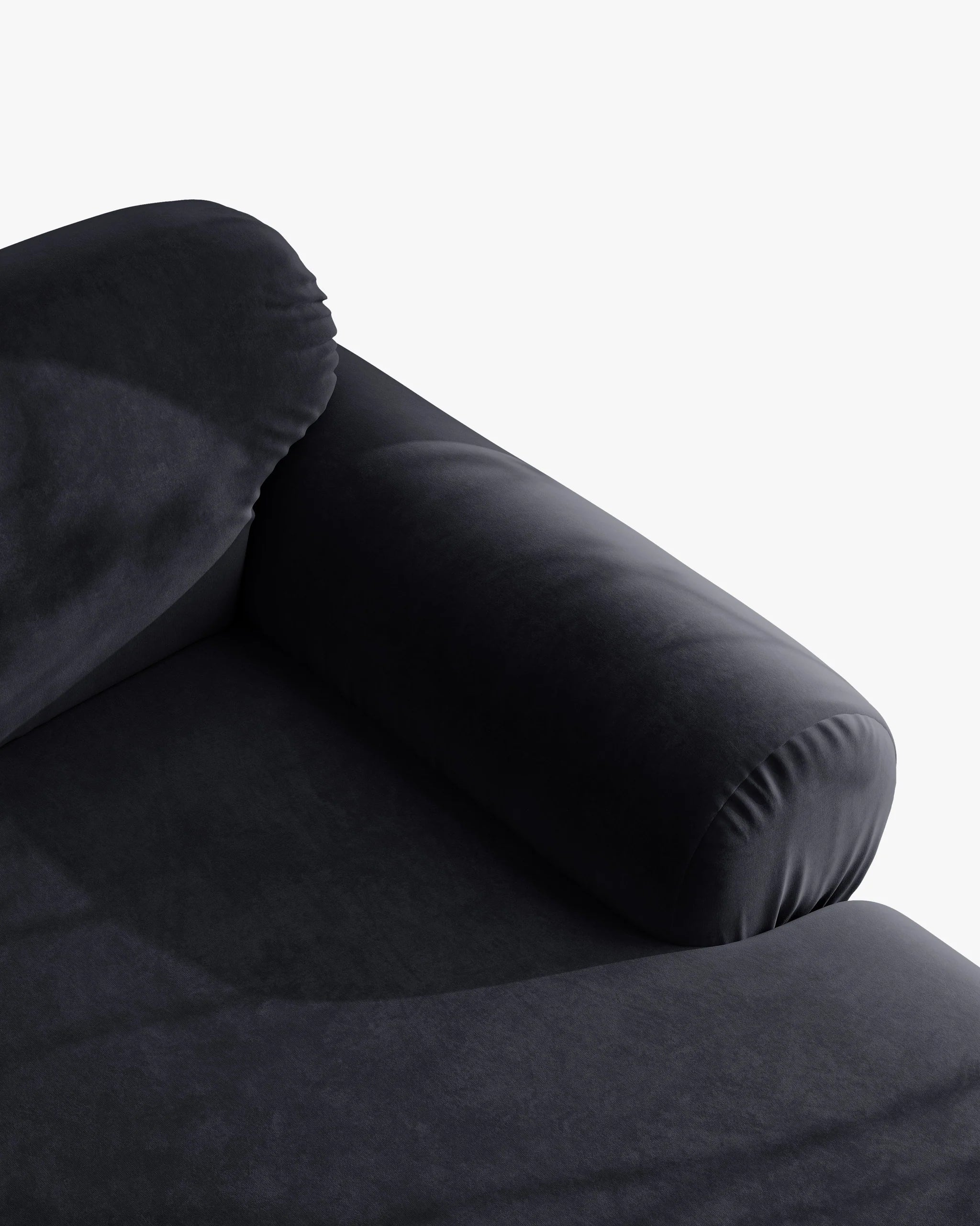 Sofa 4-osobowa aksamitna OPHELIA granat królewski
