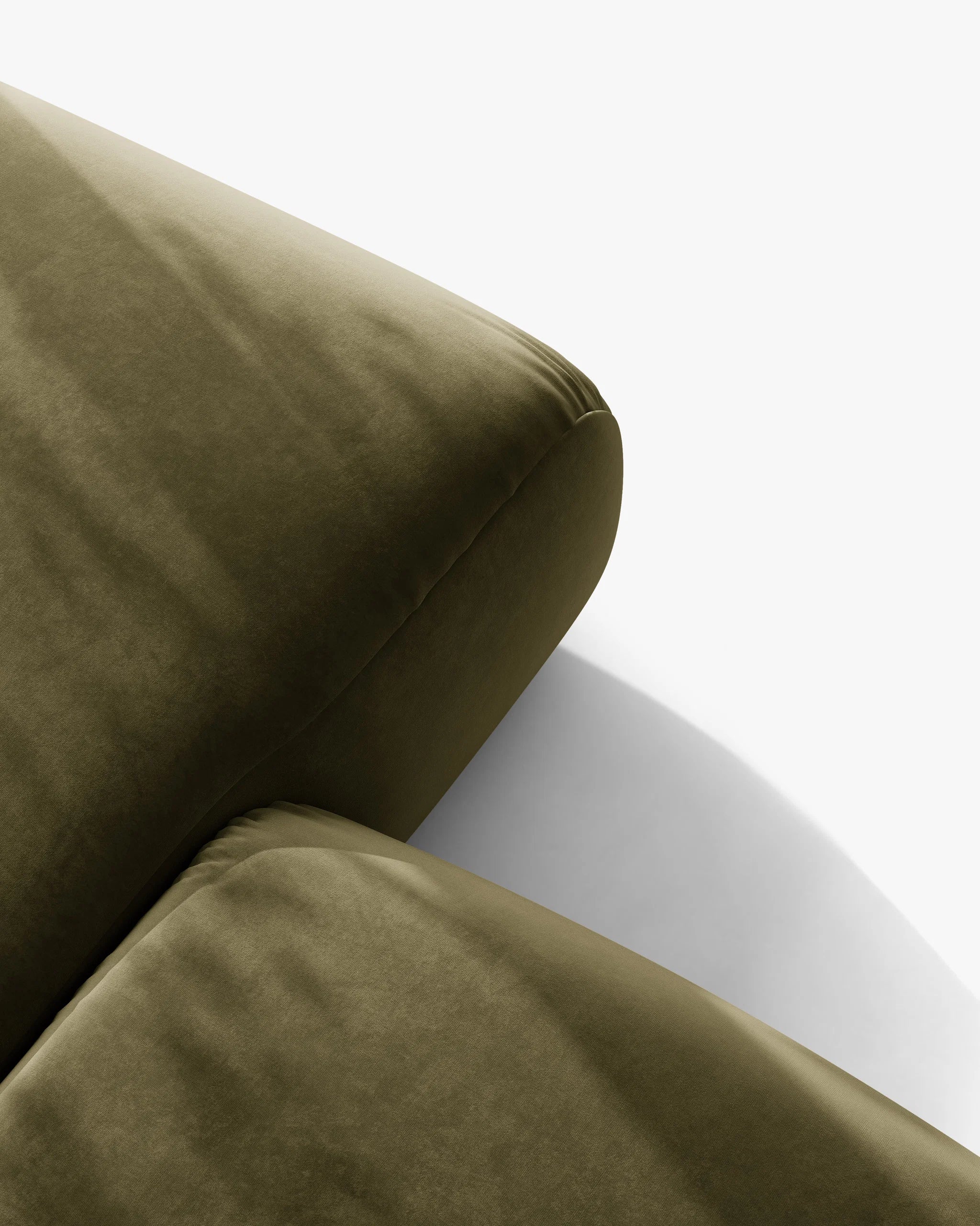 Sofa 4-osobowa aksamitna OPHELIA oliwkowy