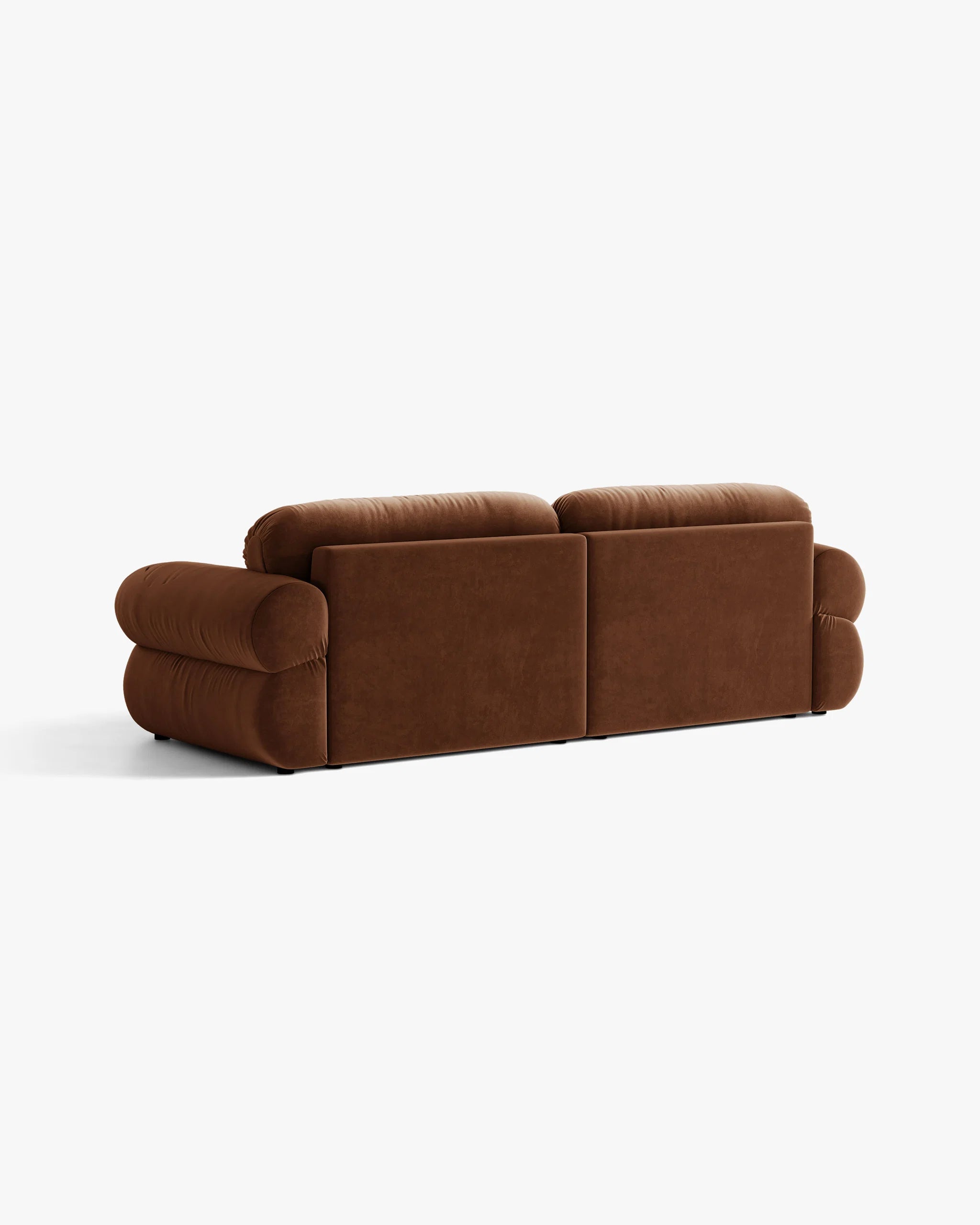 Sofa 4-osobowa aksamitna OPHELIA brązowy