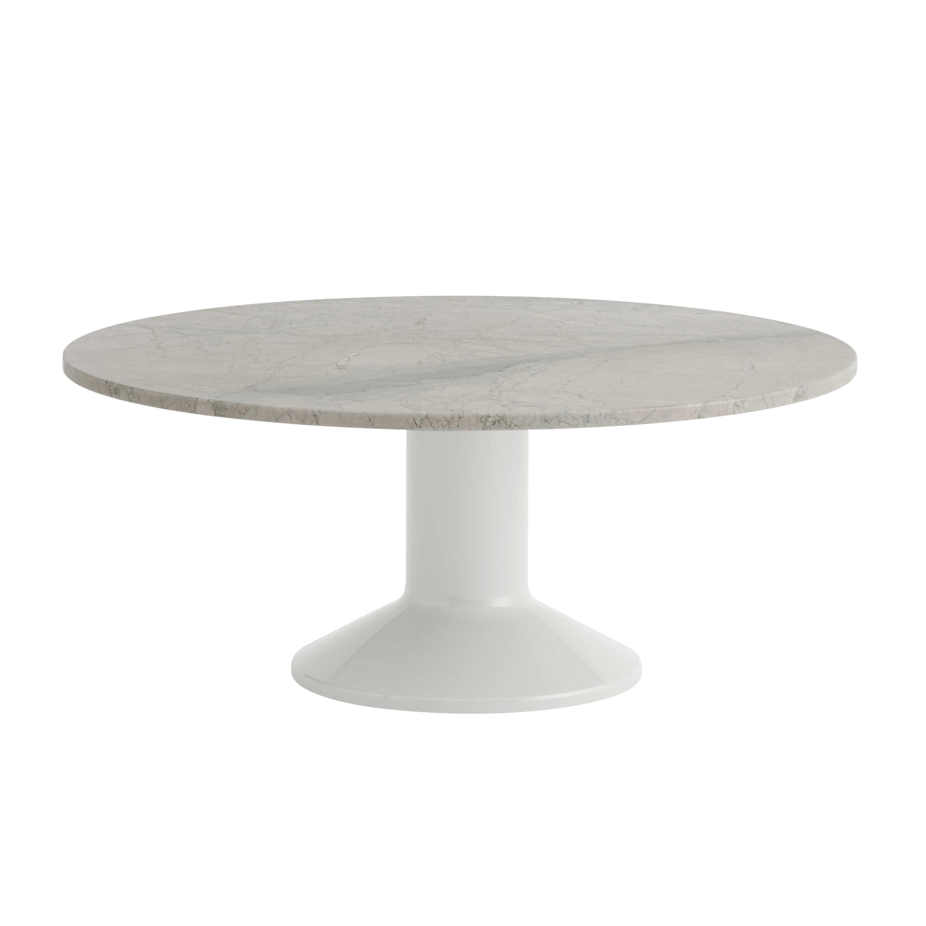 MIDST Coffee Table Gray Marble with Light Gray Base