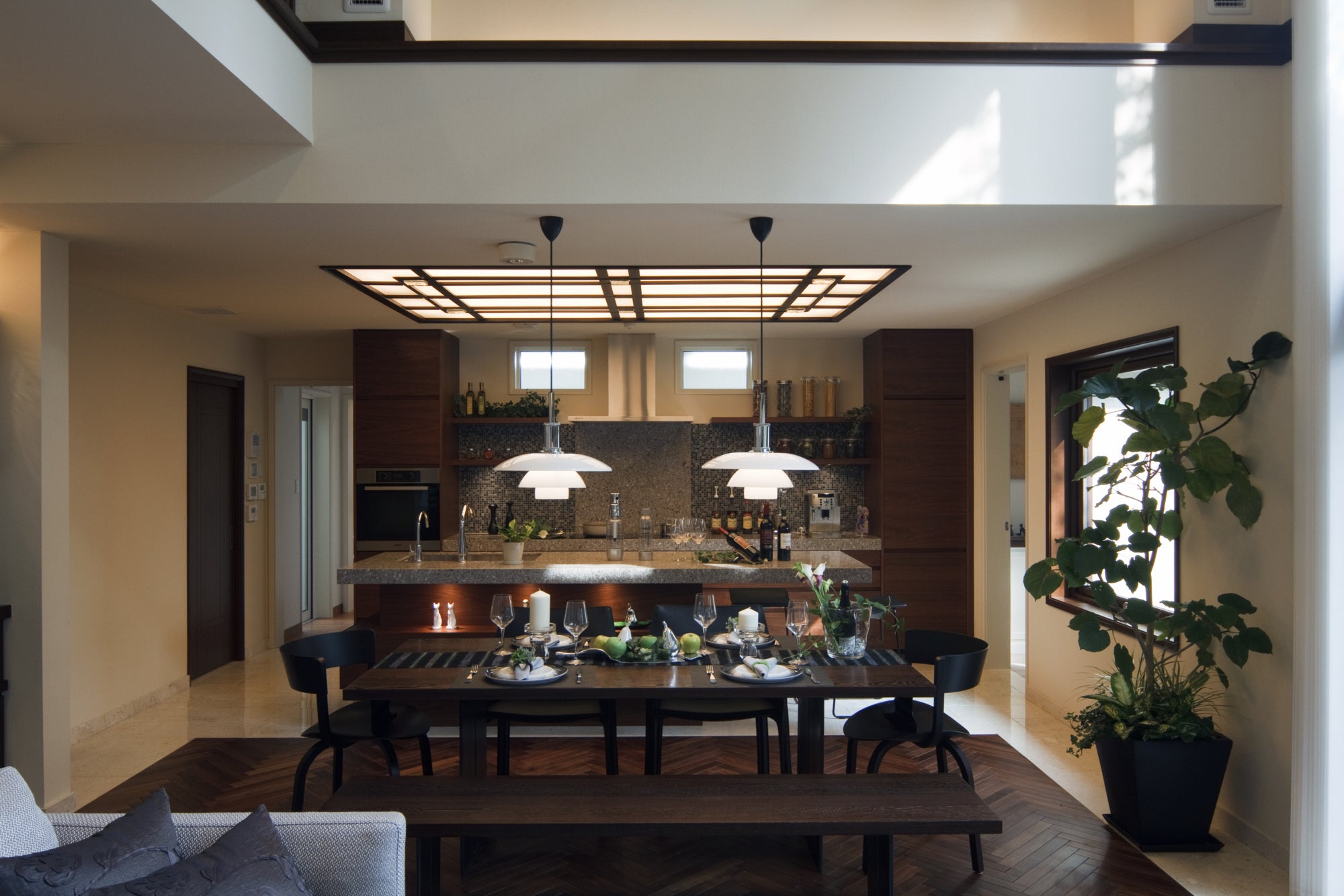 Lampa wisząca PH 4½-4 biały z chromowanym wykończeniem