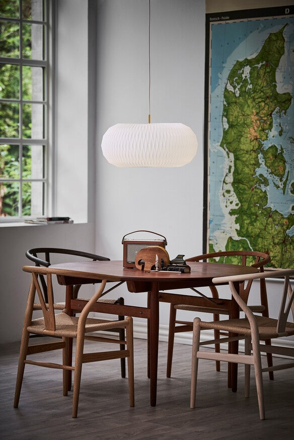 Hanging Lamp MODEL 195 DONUT white with gold