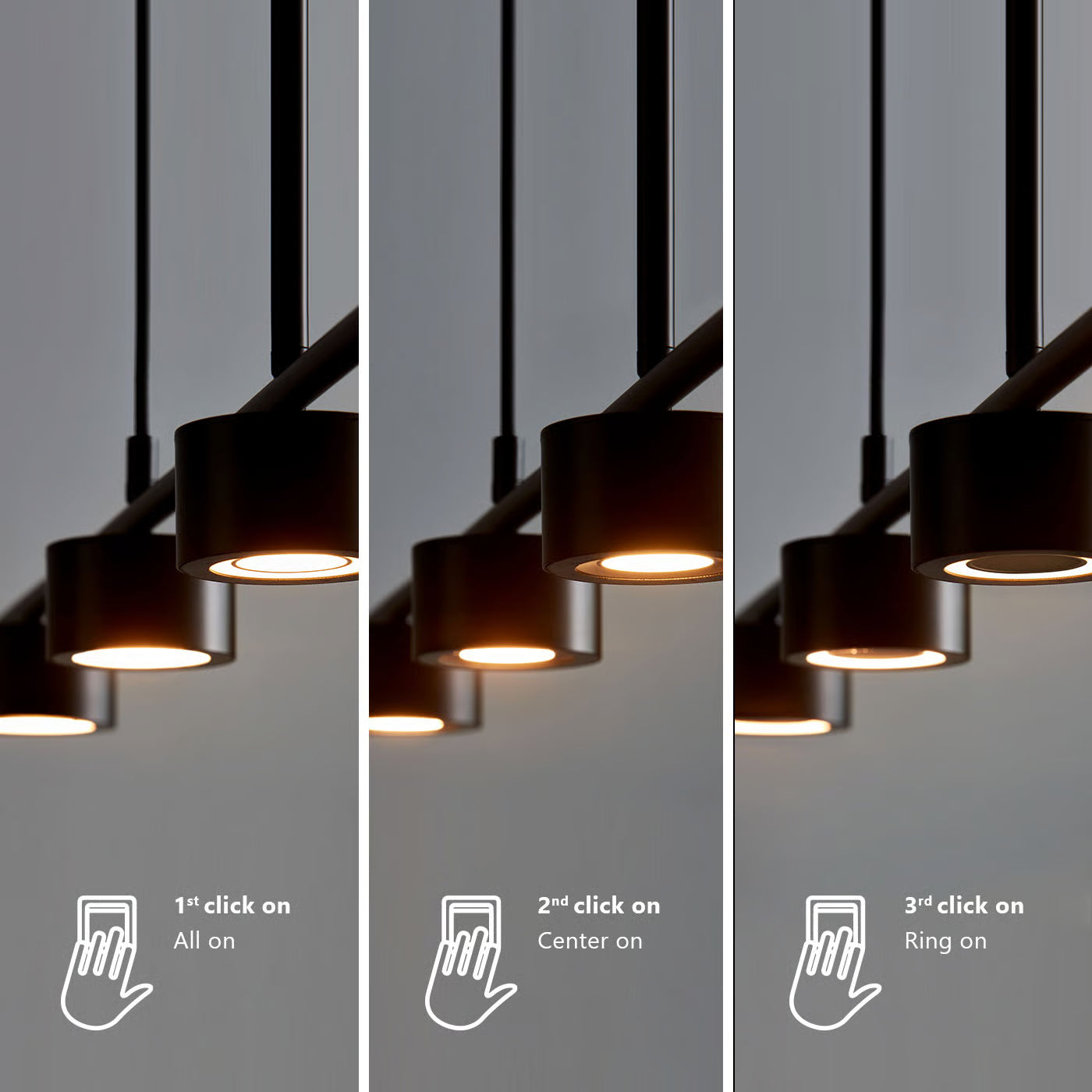 Lampa sufitowa czteropunktowa CLYDE czarny