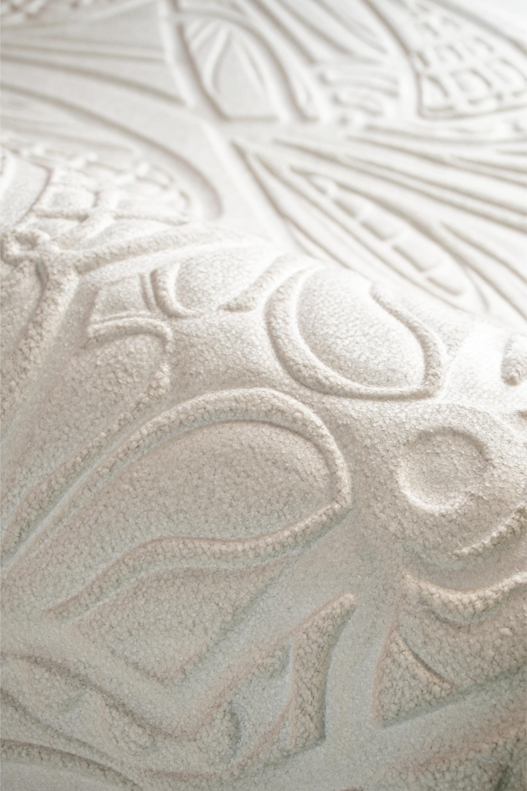 Tapeta tekstylna 3D boucle strukturalna LACY LONGLEGS szary