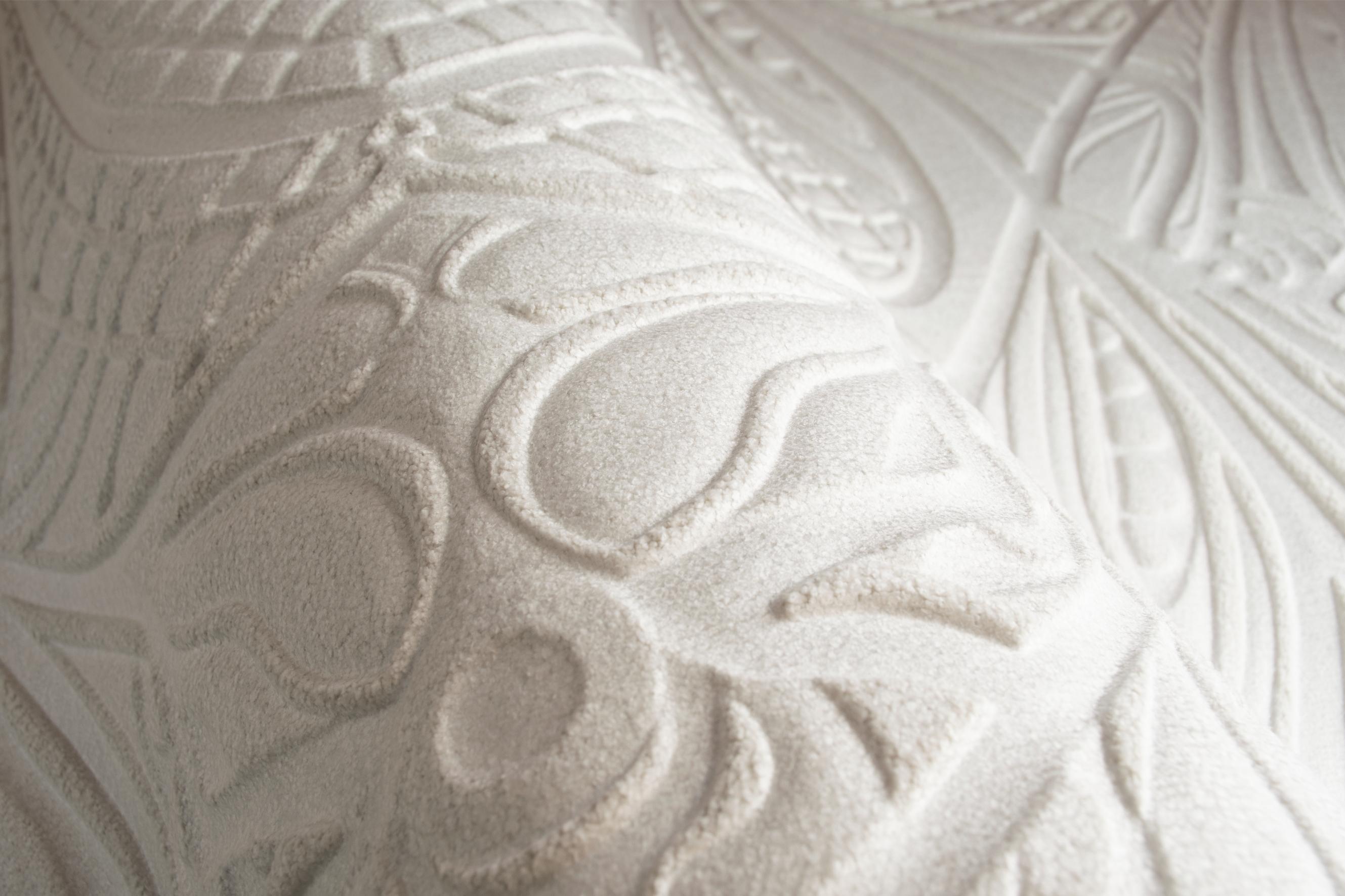 Tapeta tekstylna 3D boucle strukturalna LACY LONGLEGS szary