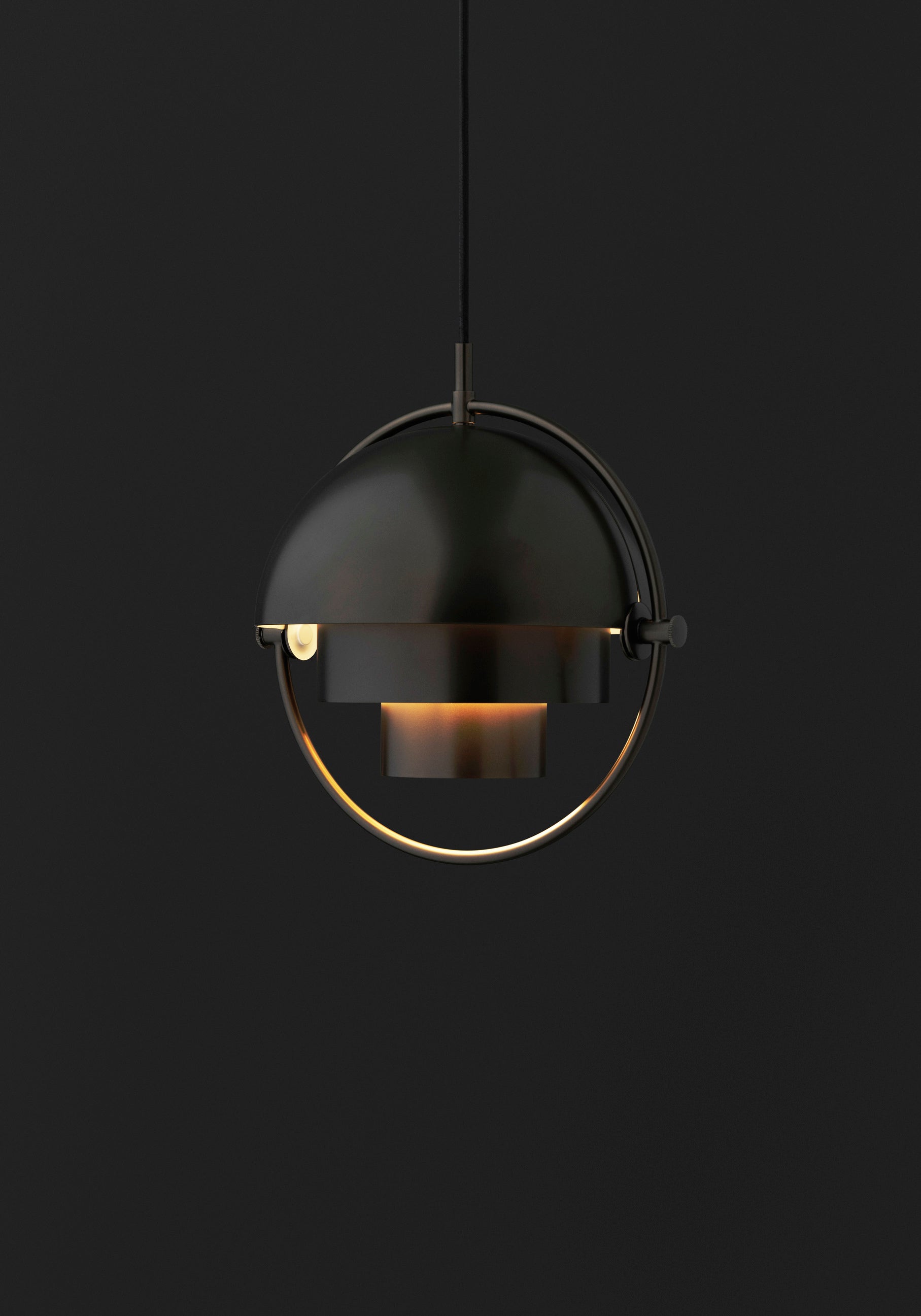 MULTI-LITE Pendelleuchte hellgrün mit Messing