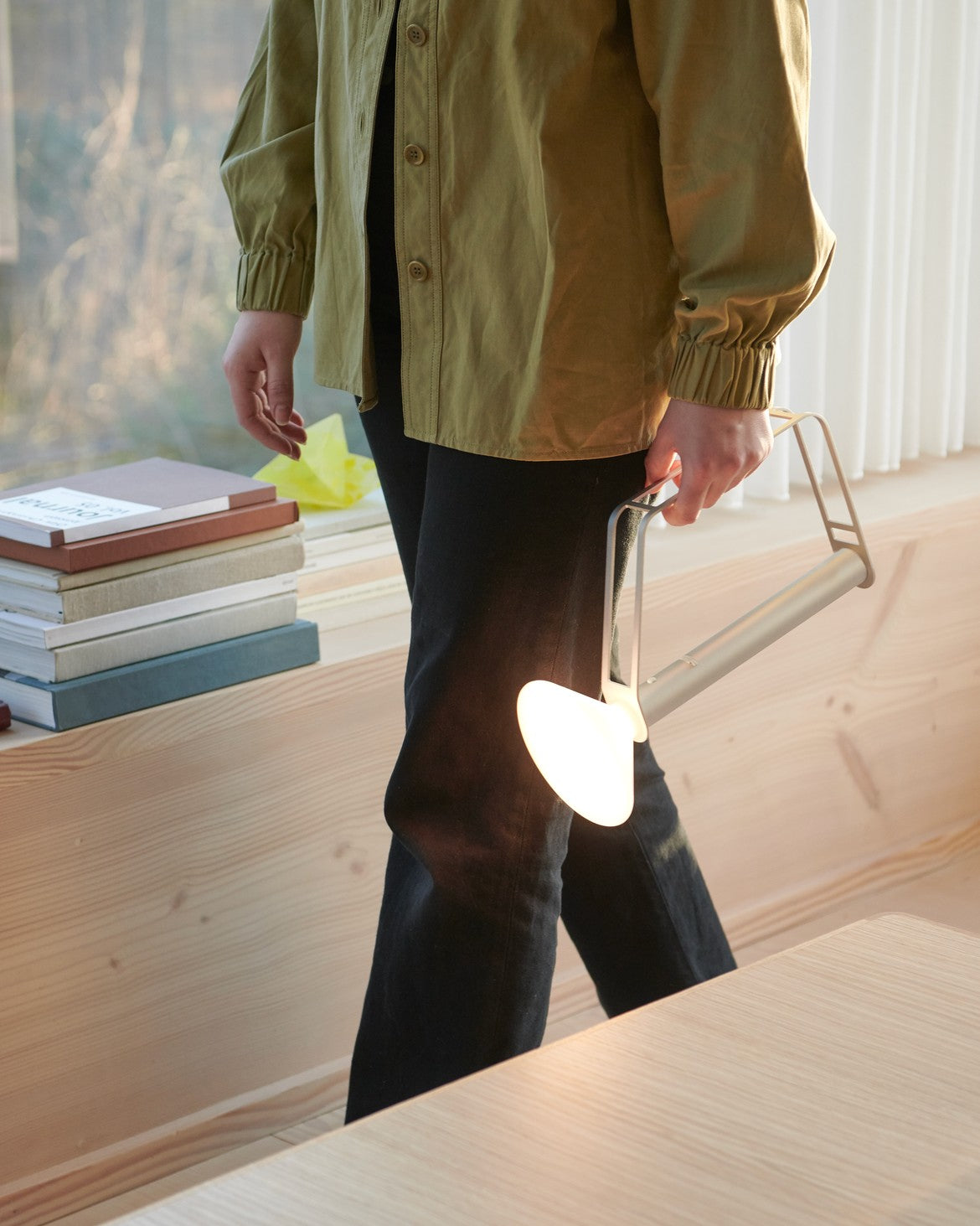 Tragbare Außenlampe PITON silber