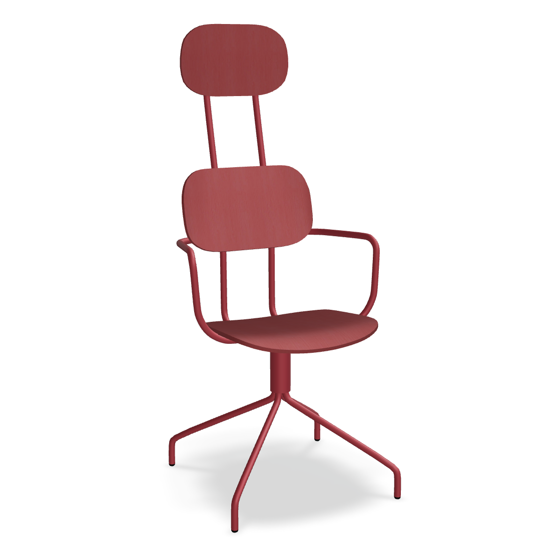 Rotary chair with new school headrest red base – .mdd – Eye on Design