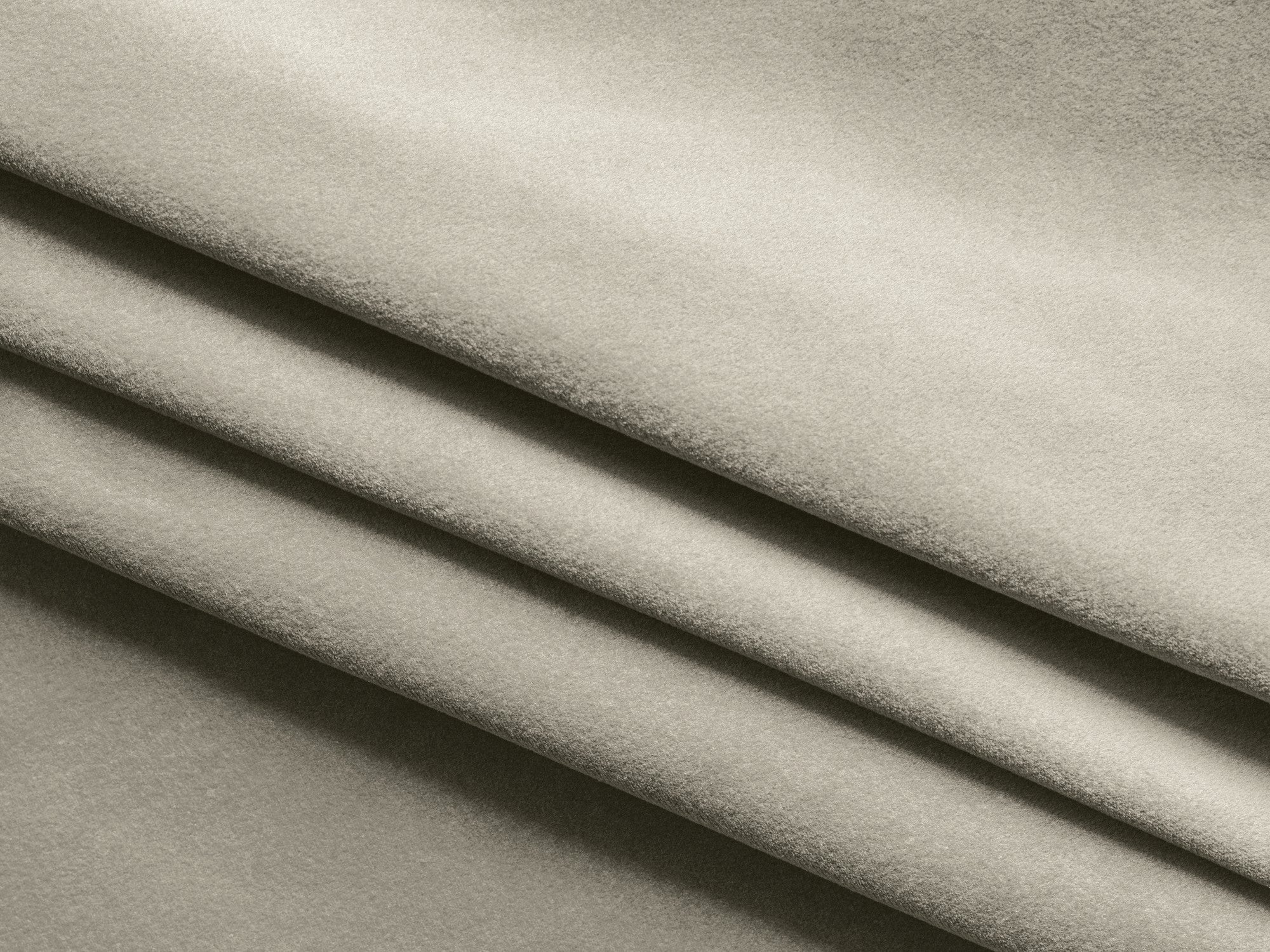 Panoramischer Samt-Ecksofa mit Schlaf-Funktion NANEA perlmuttfarben