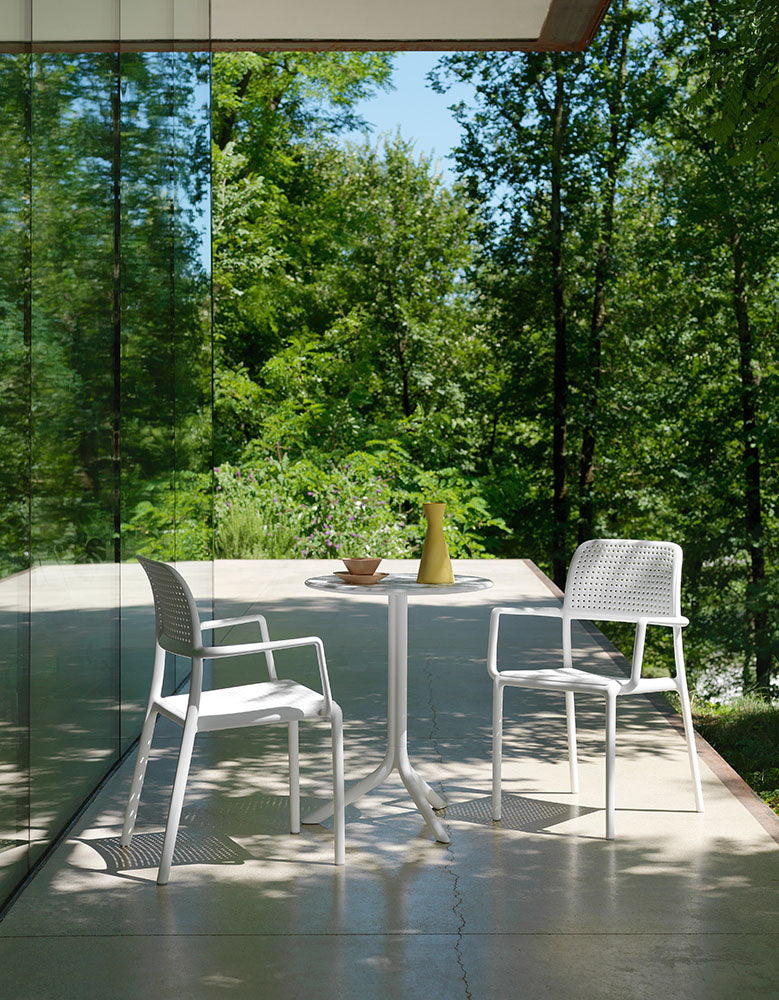 Outdoor chair with armrests BORA agave green