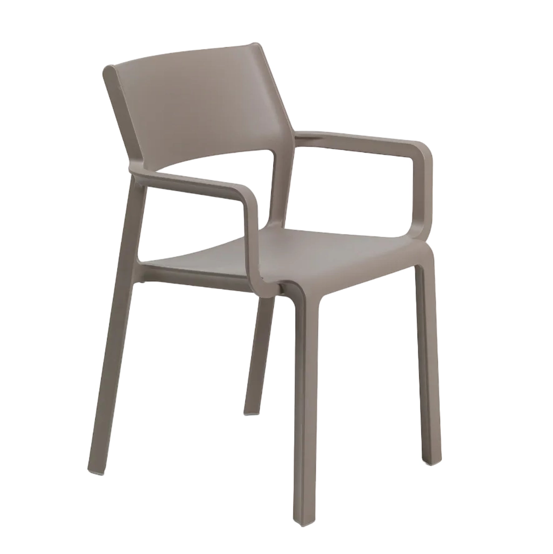 Outdoor chair with armrests TRILL taupe
