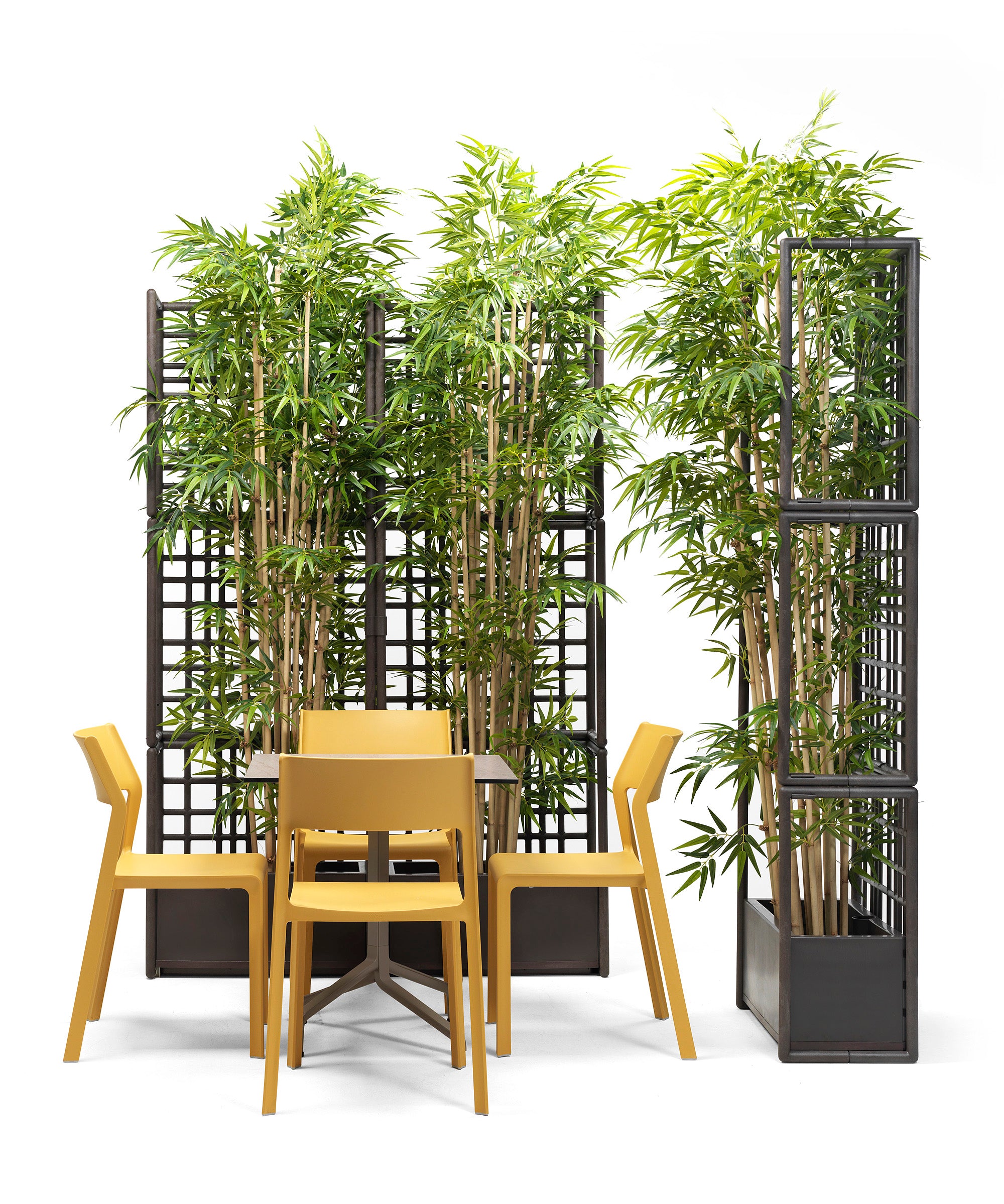 System modułowy zewnętrzny z donicą SIPARIO ziemisty brązowy