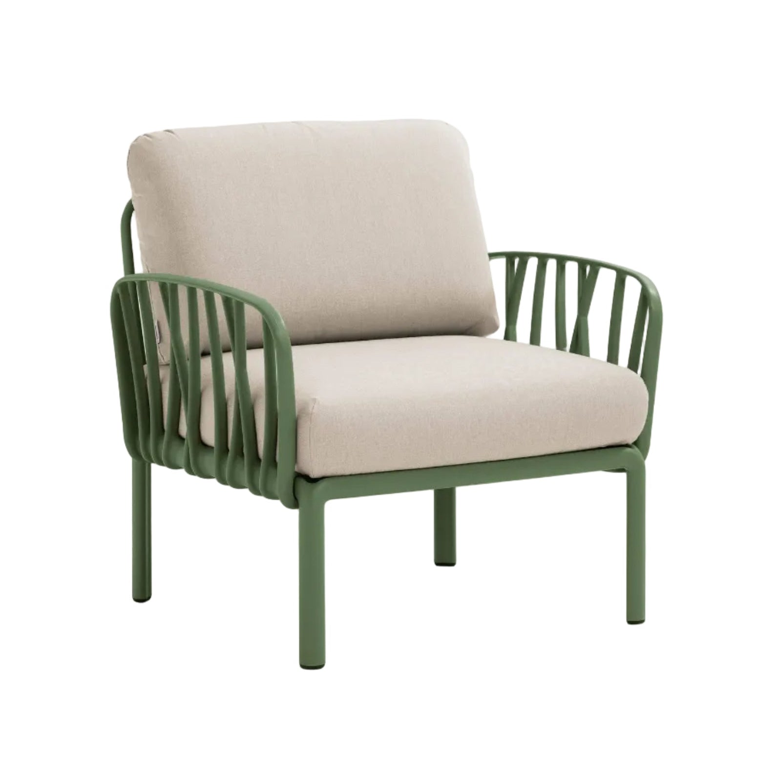 Outdoor Armchair KOMODO – TECH PANAMA beige with green agave base