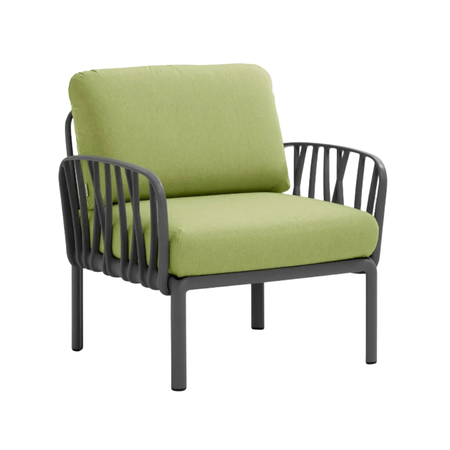 Außenstuhl KOMODO grün Sunbrella® mit anthrazitfarbenem Gestell [Antonina]