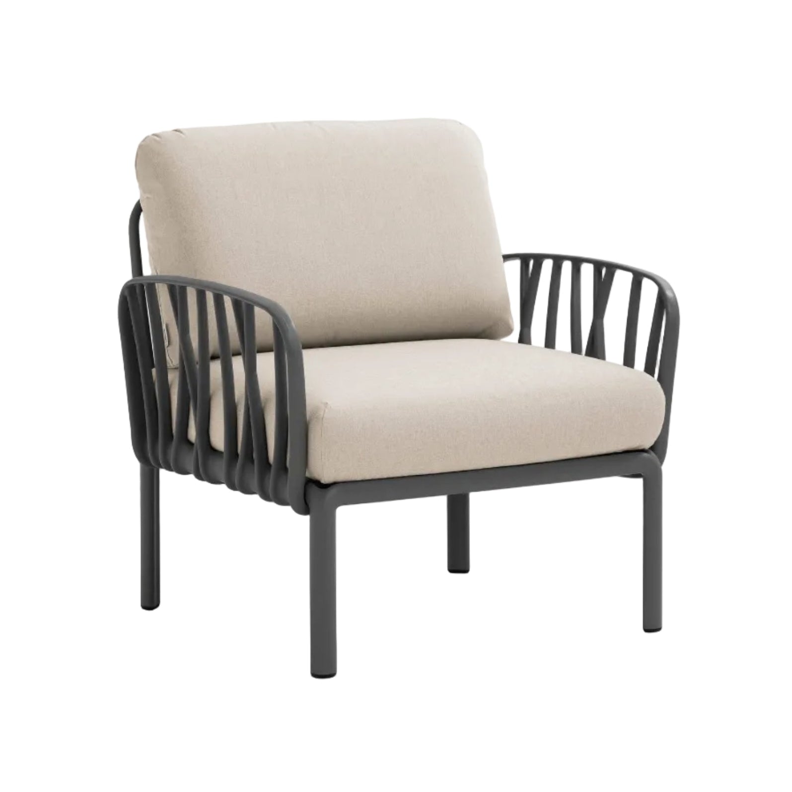 Outdoor Armchair KOMODO – TECH PANAMA Beige with Anthracite Base