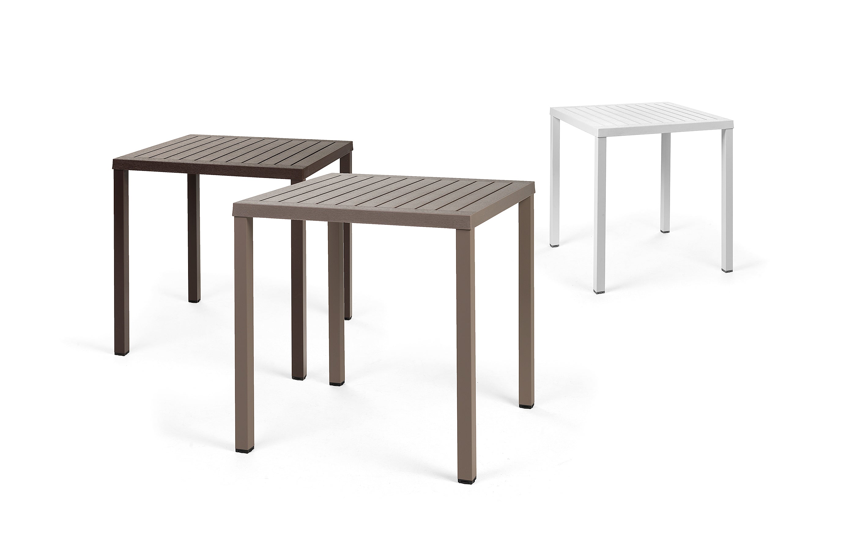 Stolik zewnętrzny kwadratowy CUBE brązowy