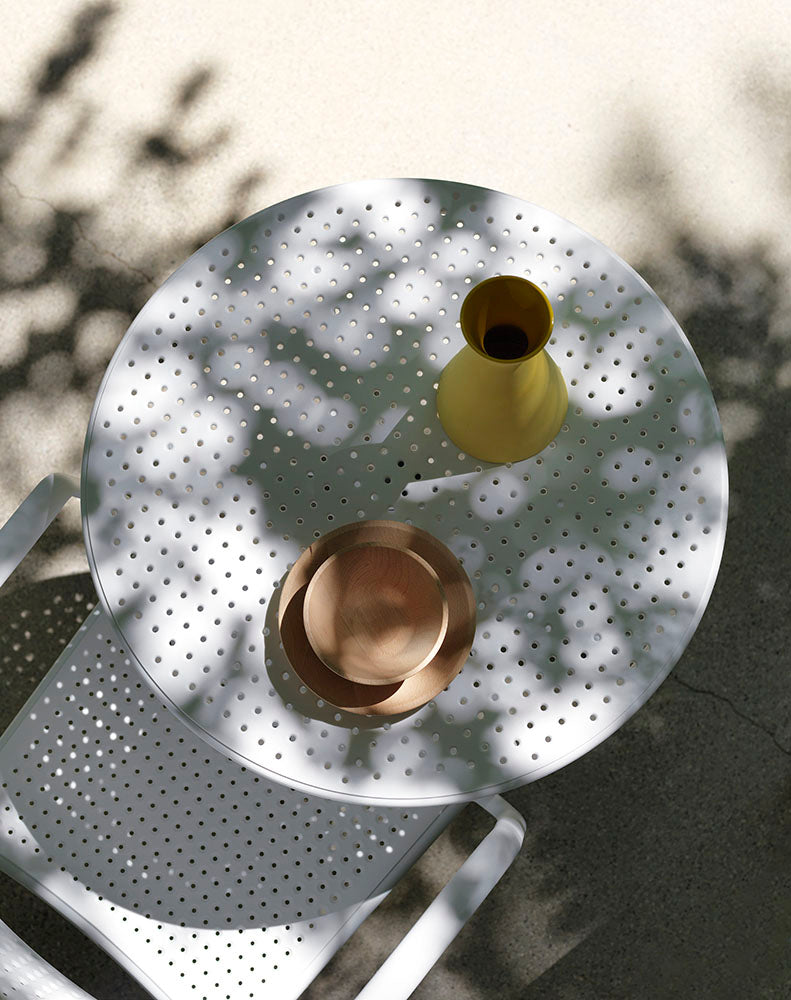 Round outdoor table with height adjustment STEP in anthracite
